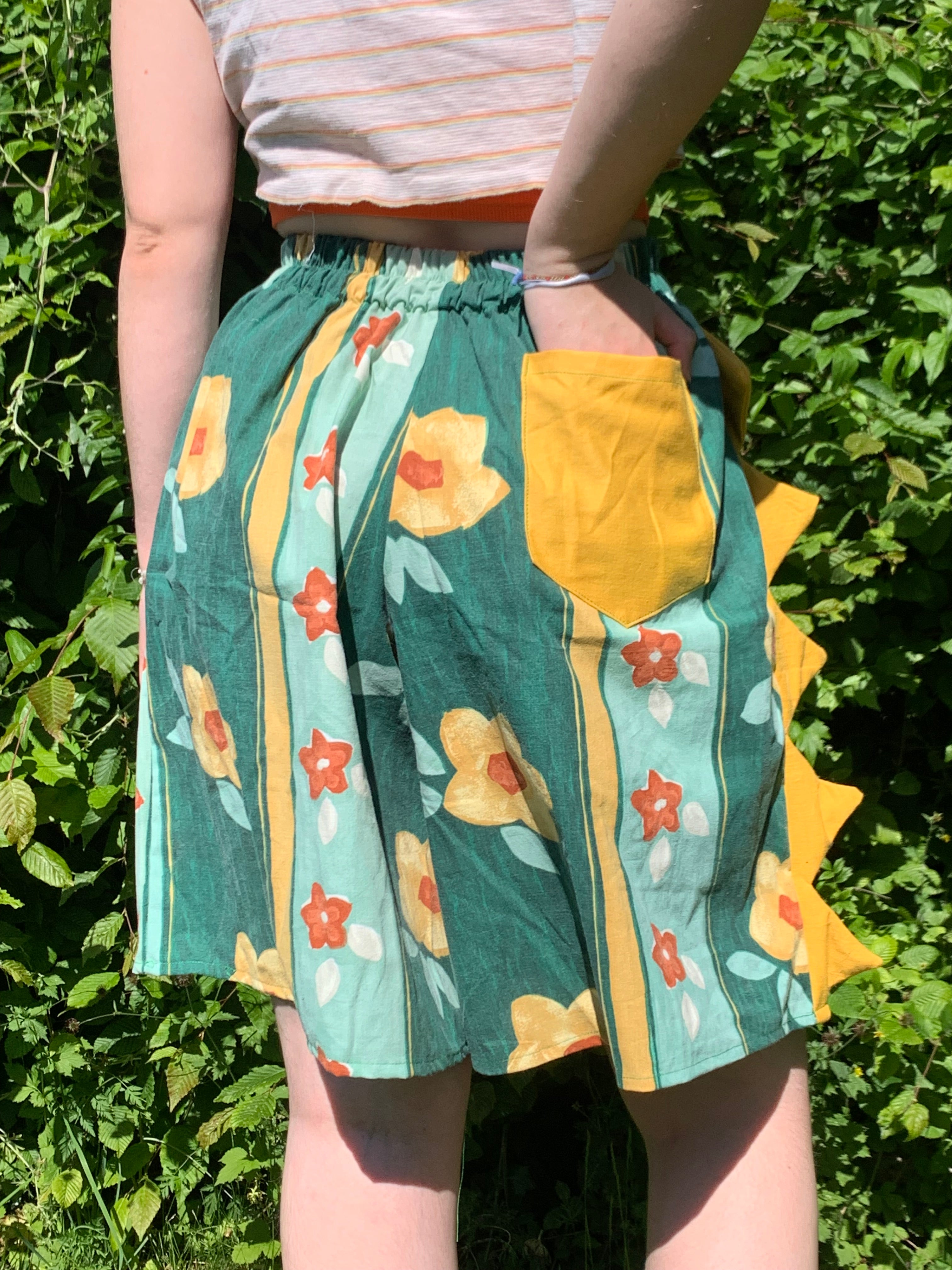 Short dino vert et jaune L