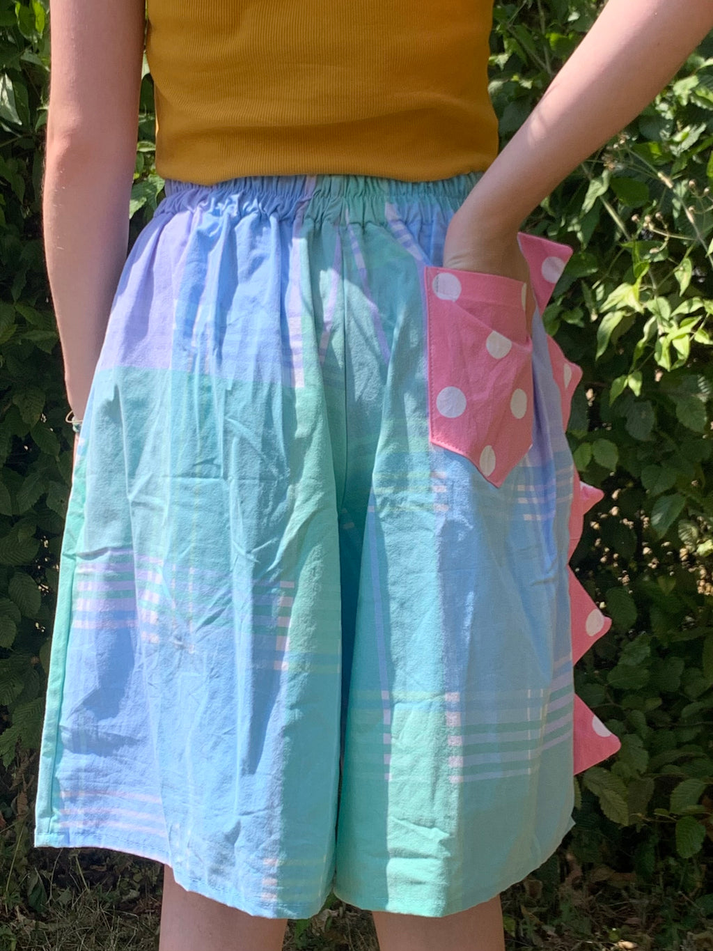 Short dino bleu M