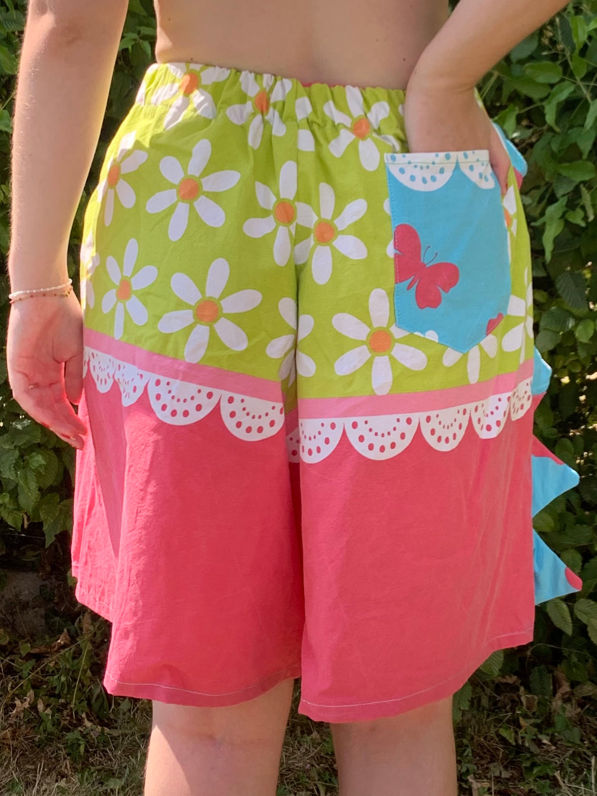 Short dino fleuri L