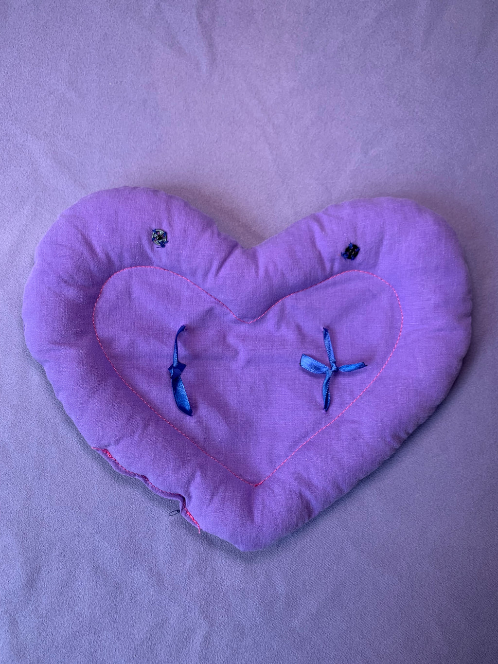 BOUTON COEUR VIOLET