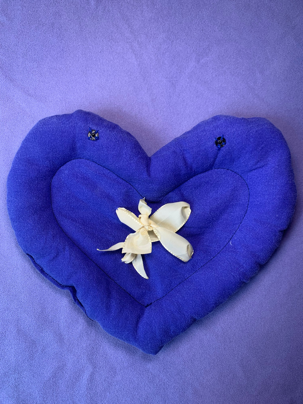 BOUTON COEUR BLEU