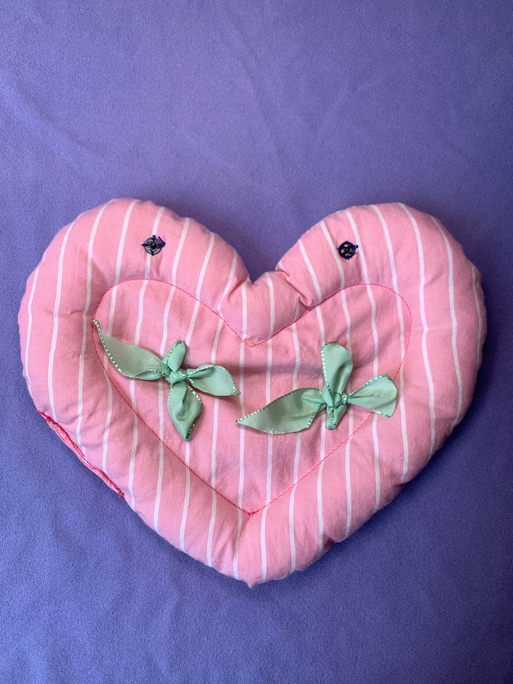 BOUTON COEUR ROSE