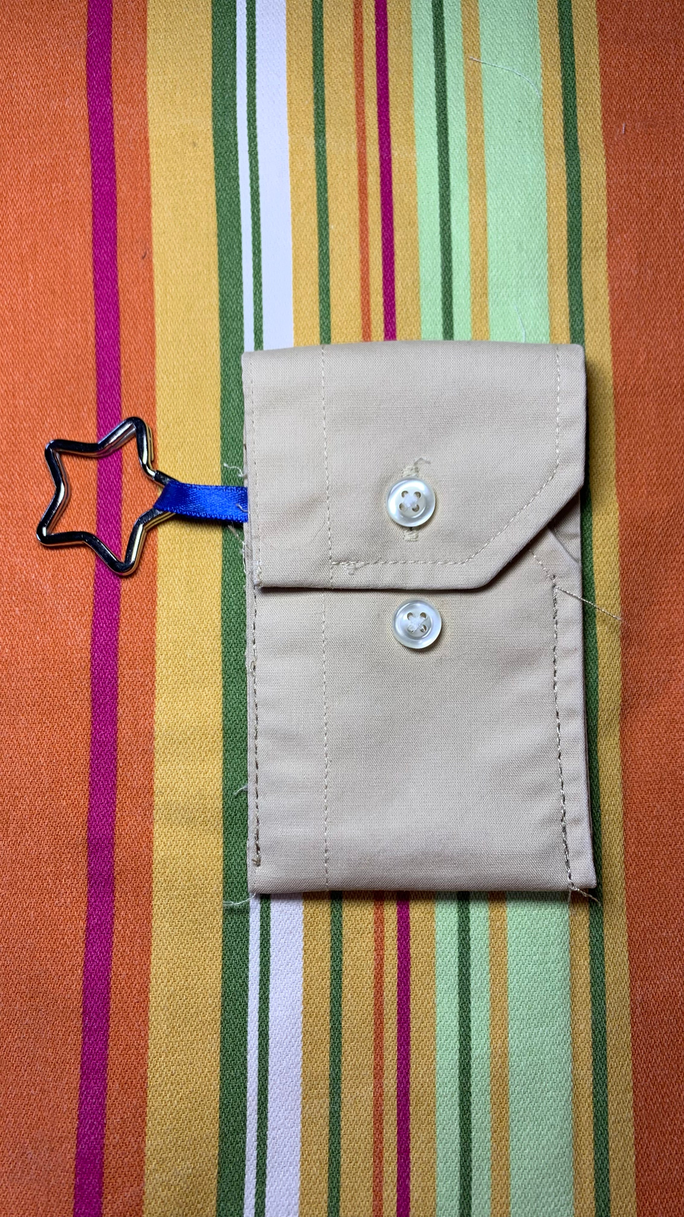 Porte-cartes beige