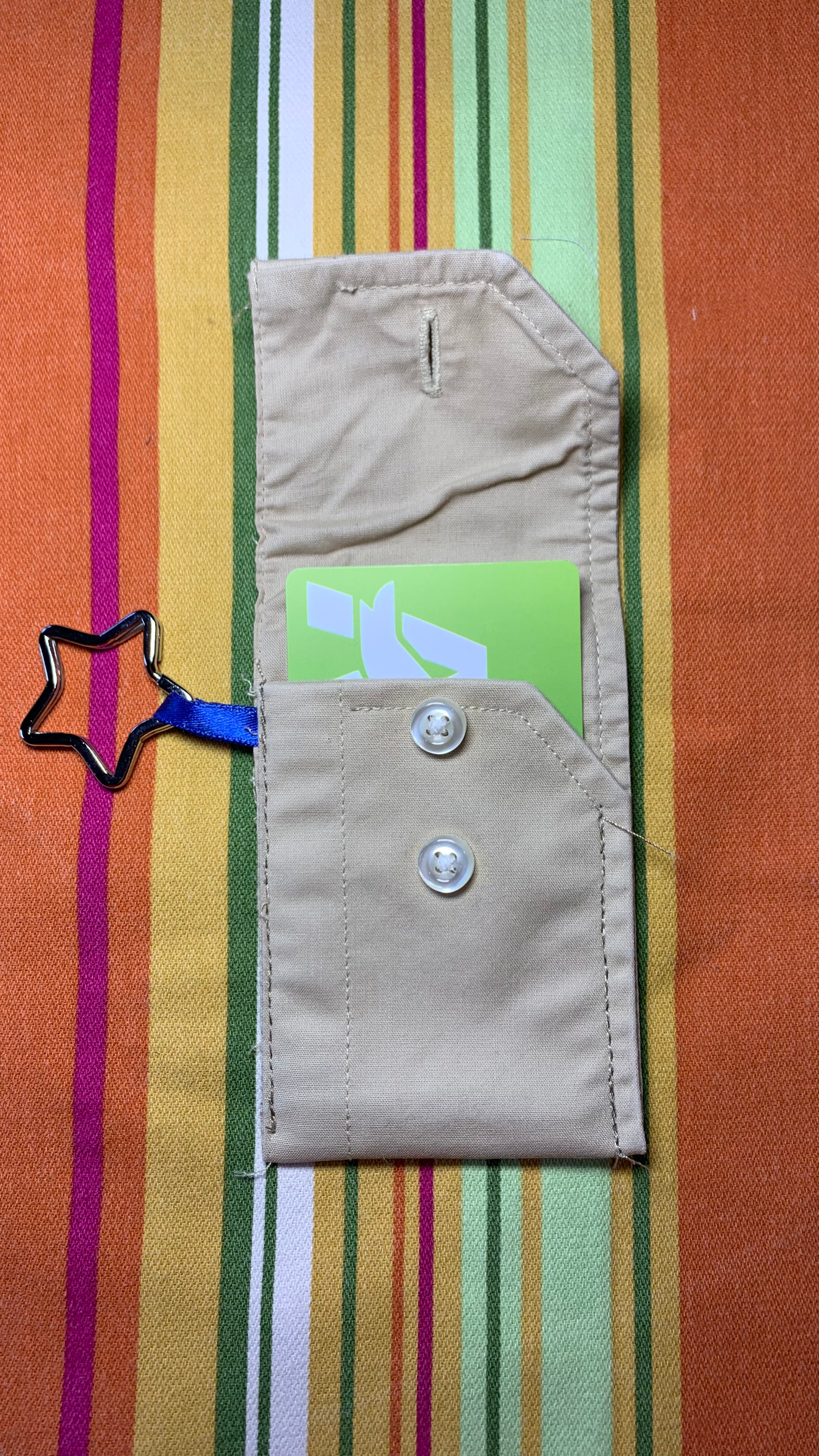 Porte-cartes beige