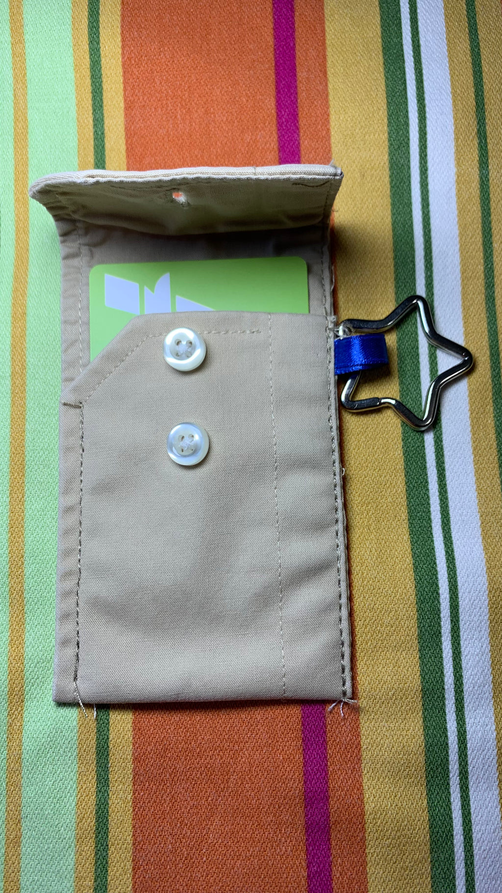 Porte-cartes beige