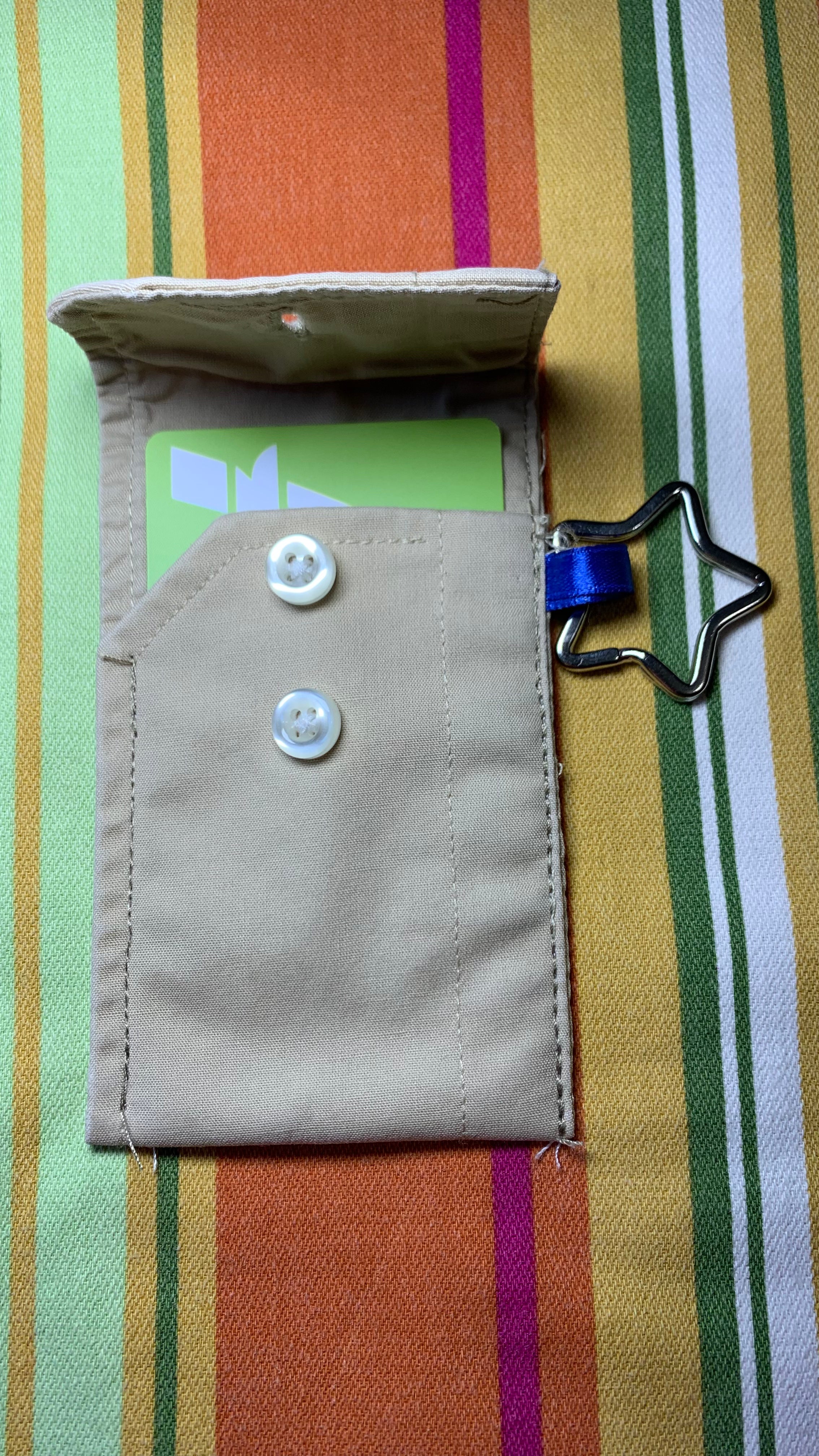 Porte-cartes beige