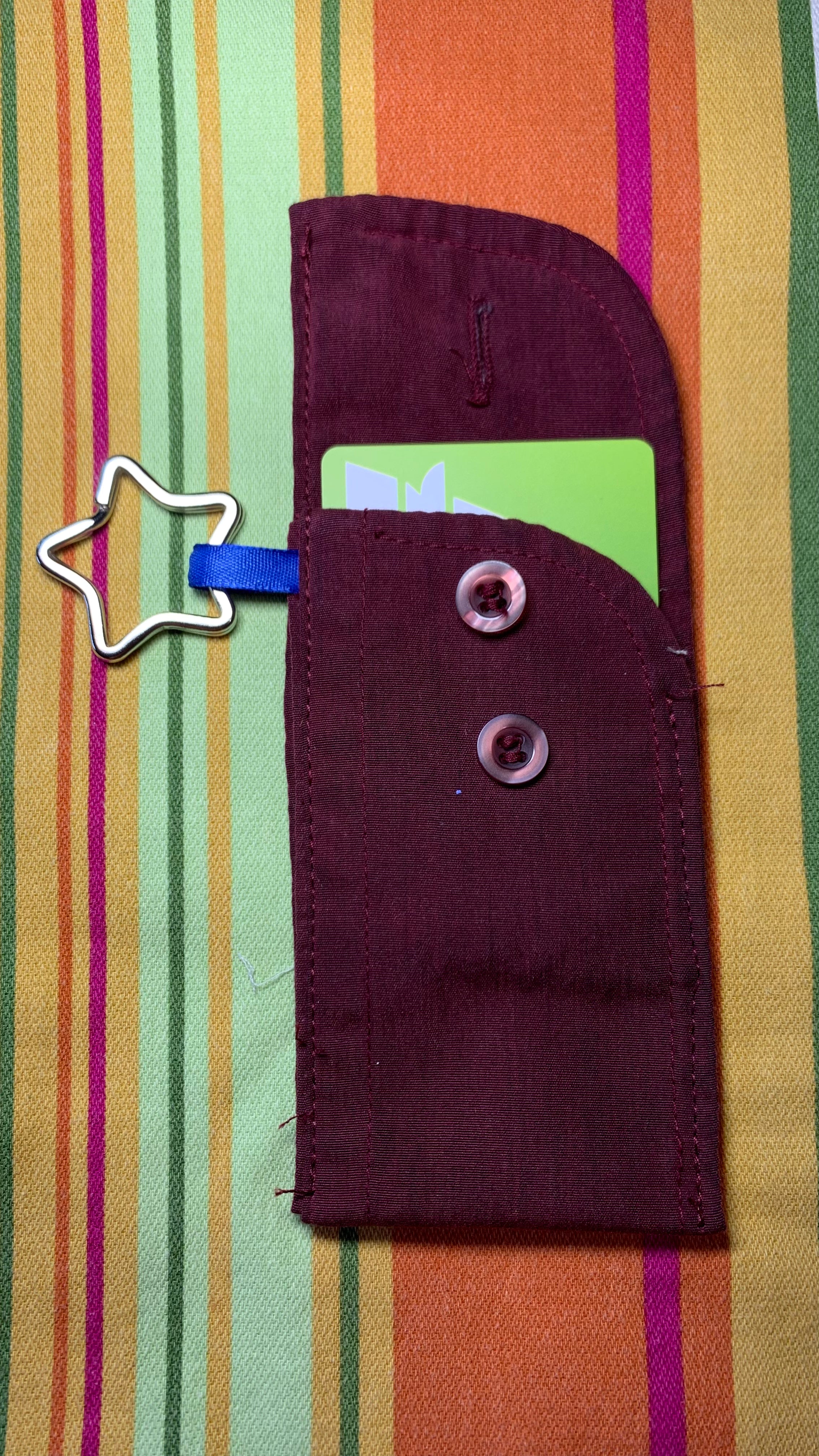 Porte-cartes bordeaux