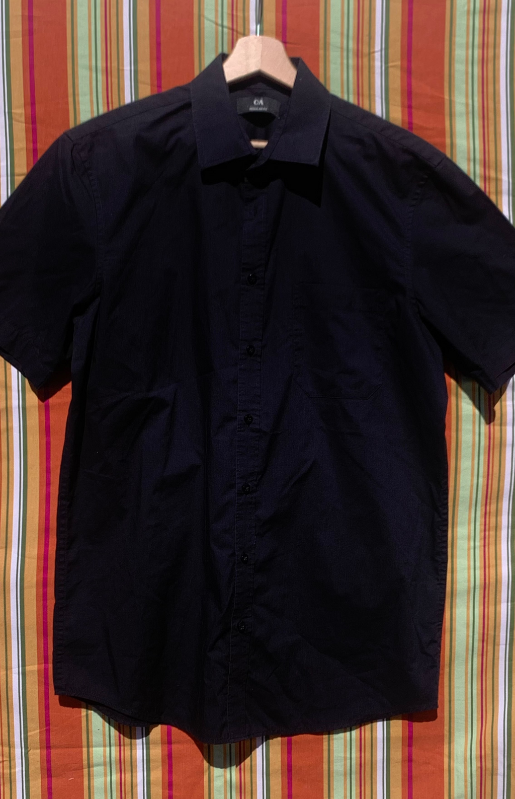 Chemise Dino noir à manches courtes M