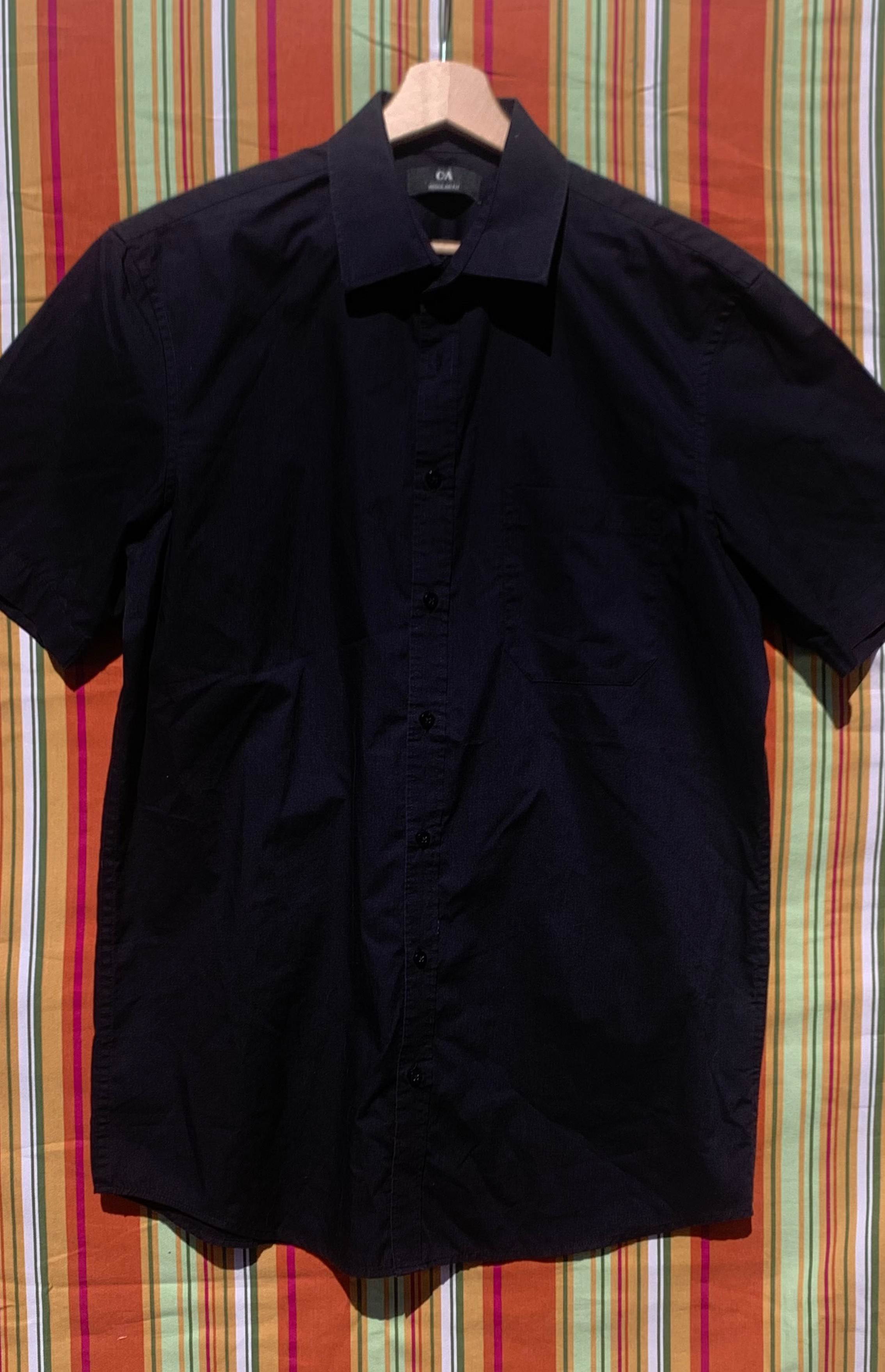 Chemise Dino noir à manches courtes M