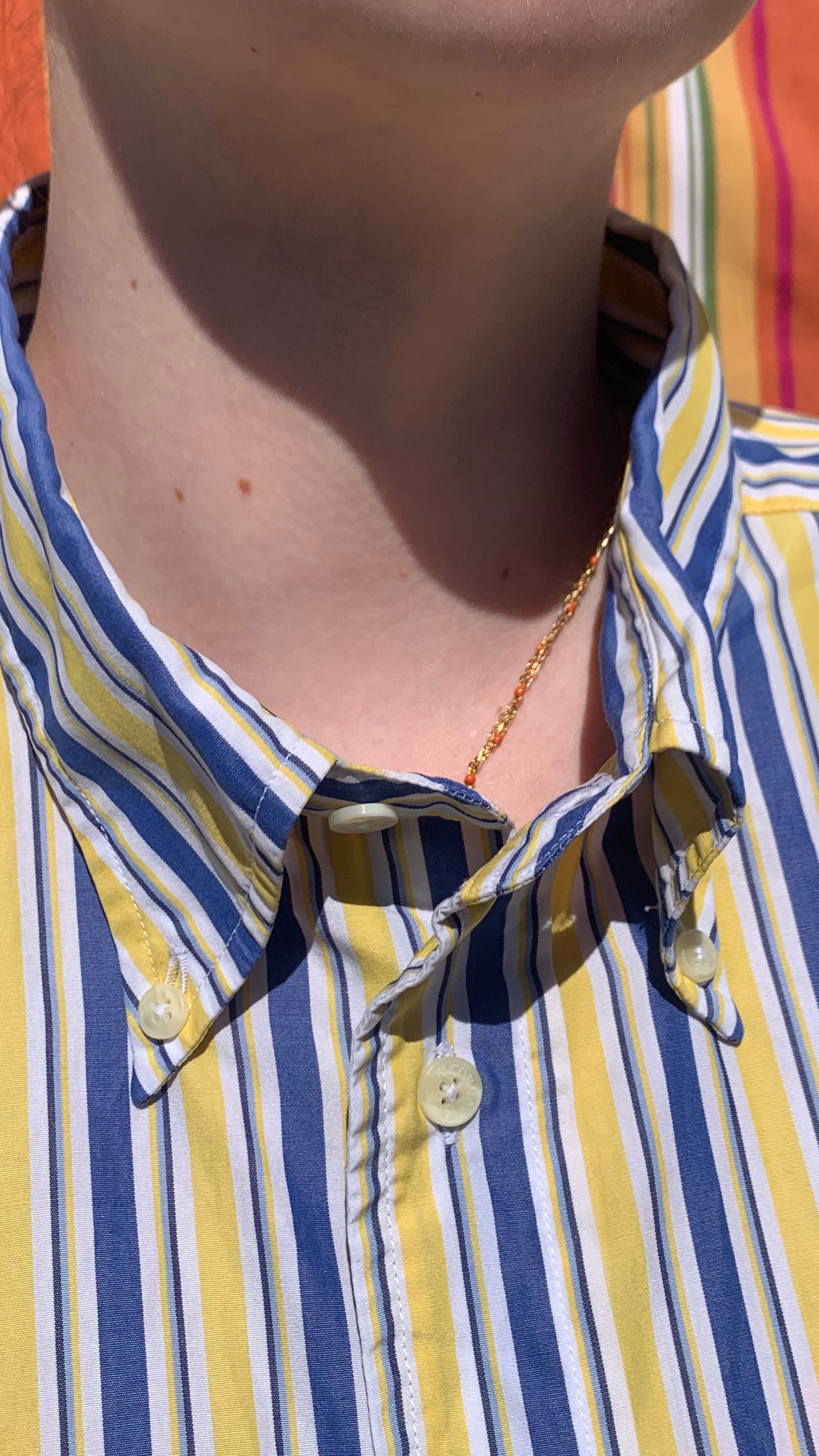 Chemise Dino jaune et bleue à manches courtes XXL