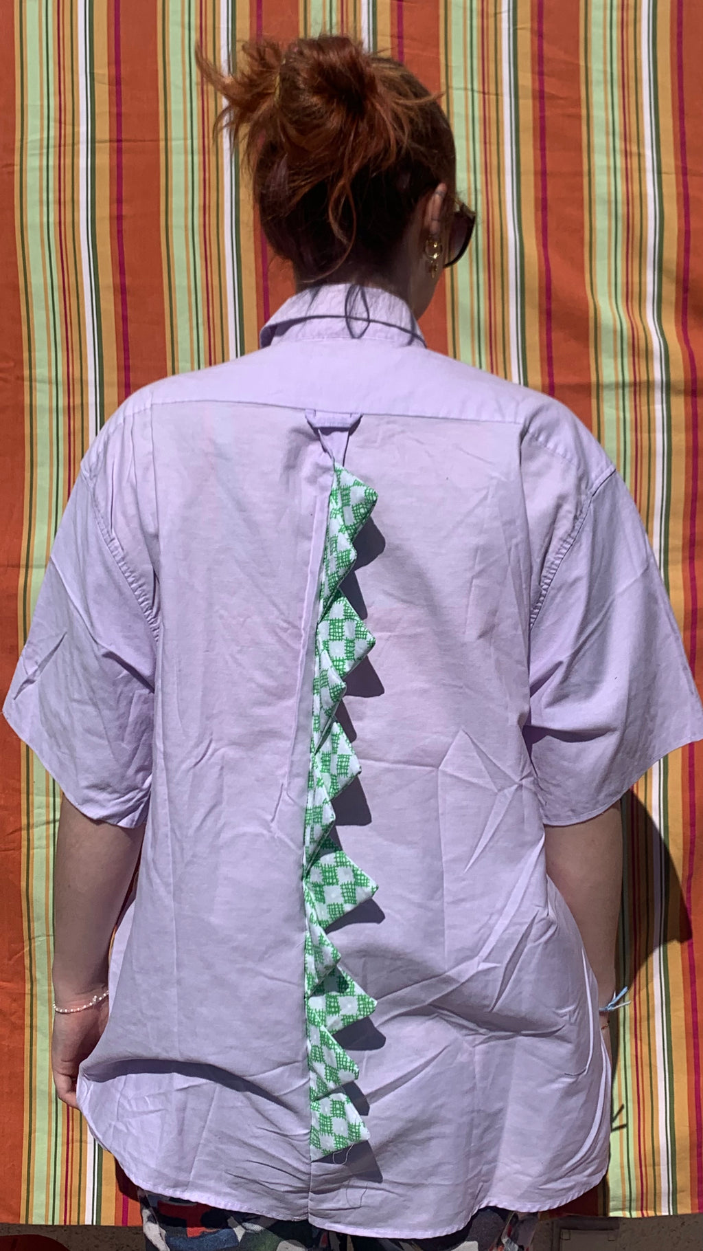 Chemise Dino lila à manches courtes XL