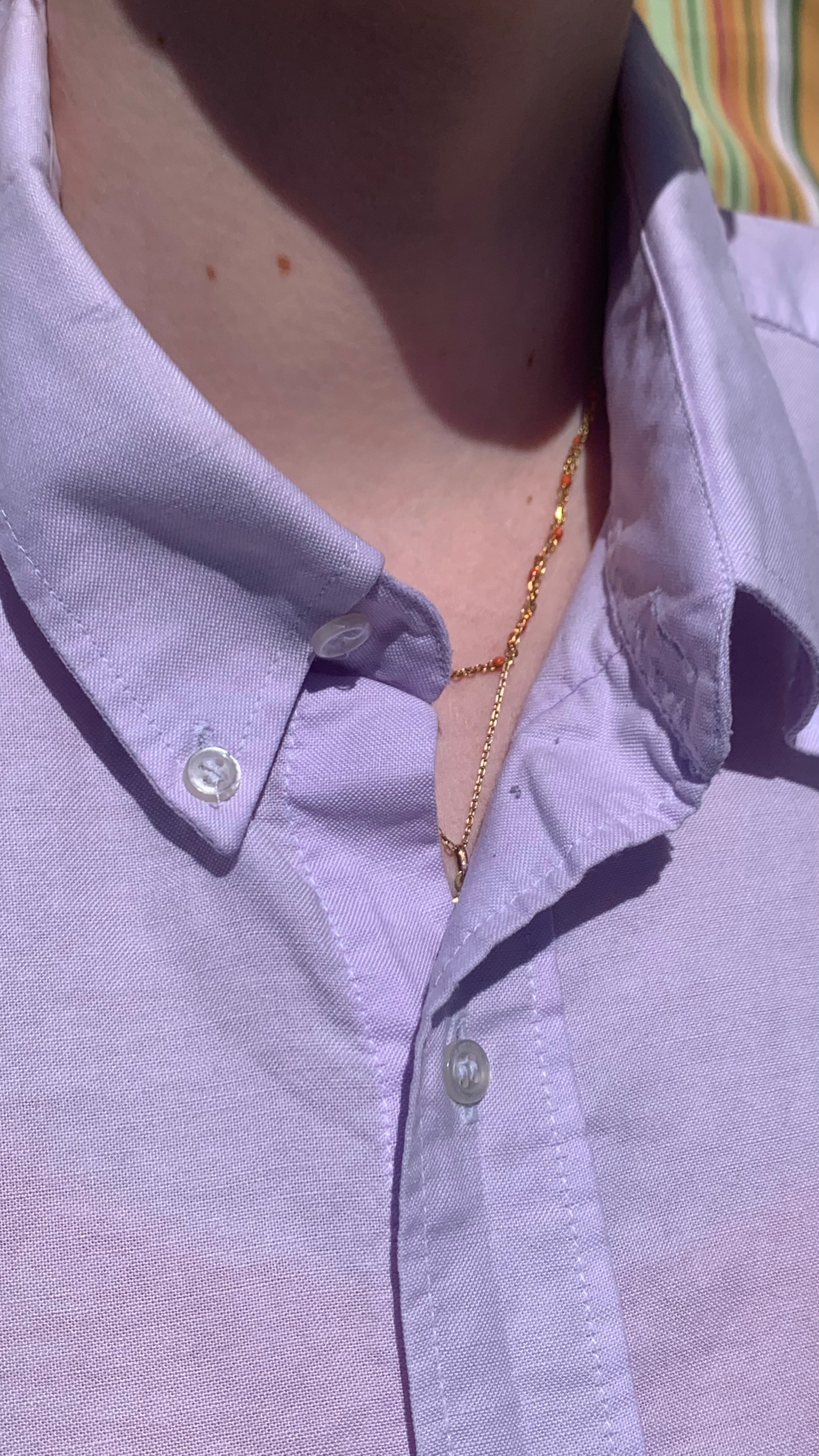 Chemise Dino lila à manches courtes XL