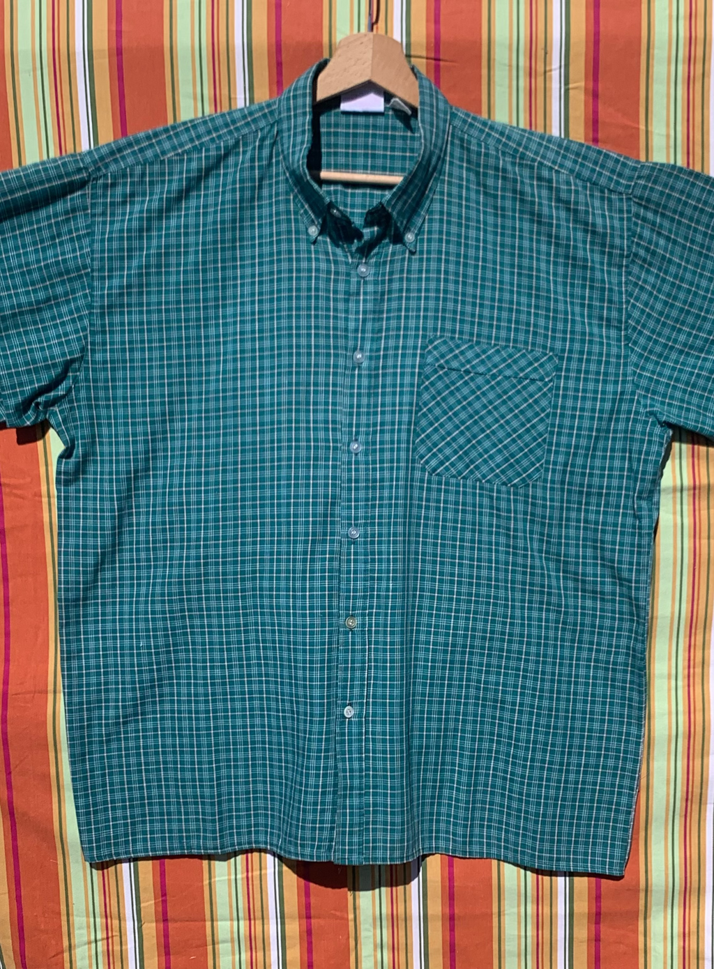 Chemise Dino verte à manches courtes XL