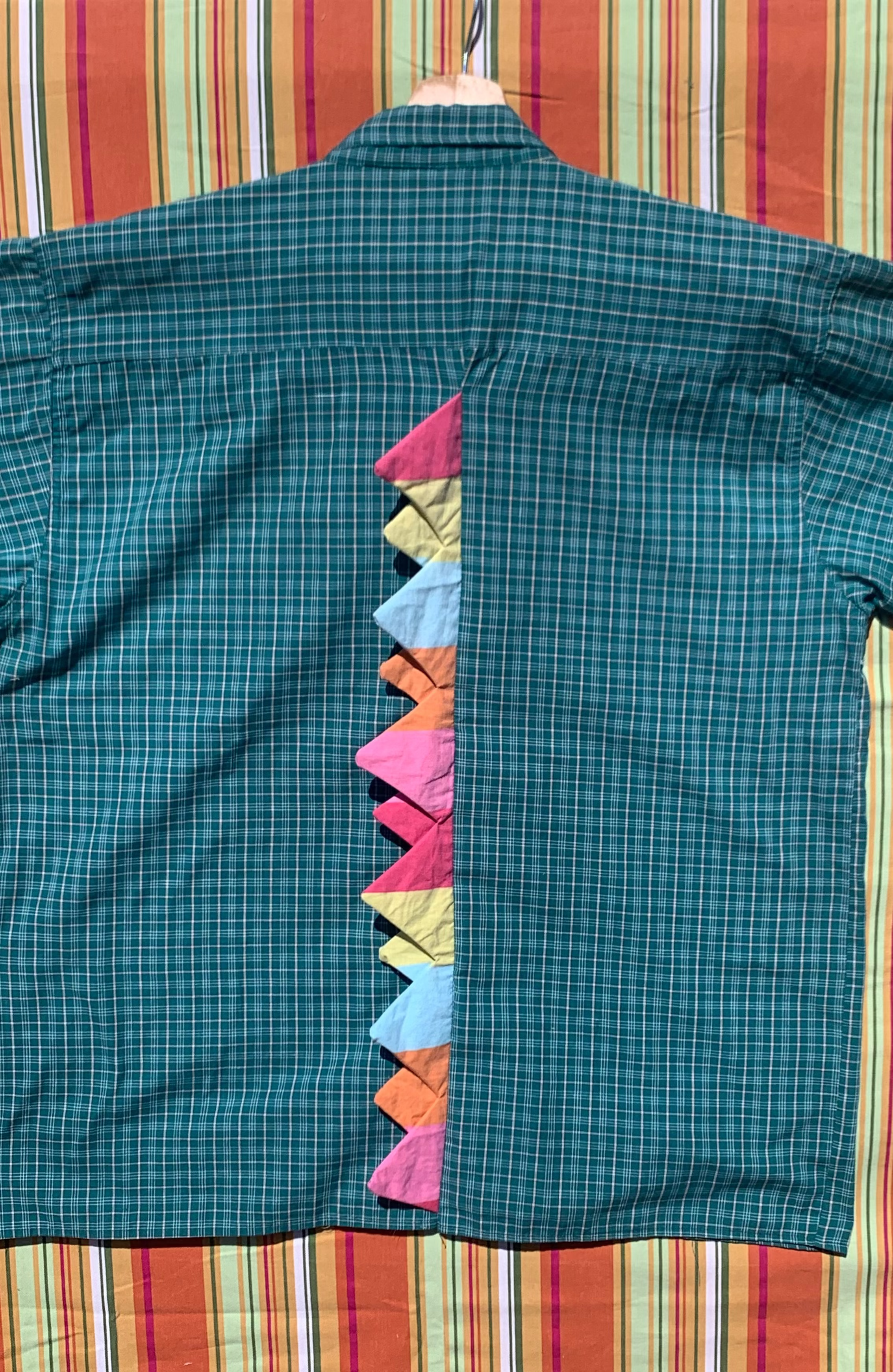 Chemise Dino verte à manches courtes XL