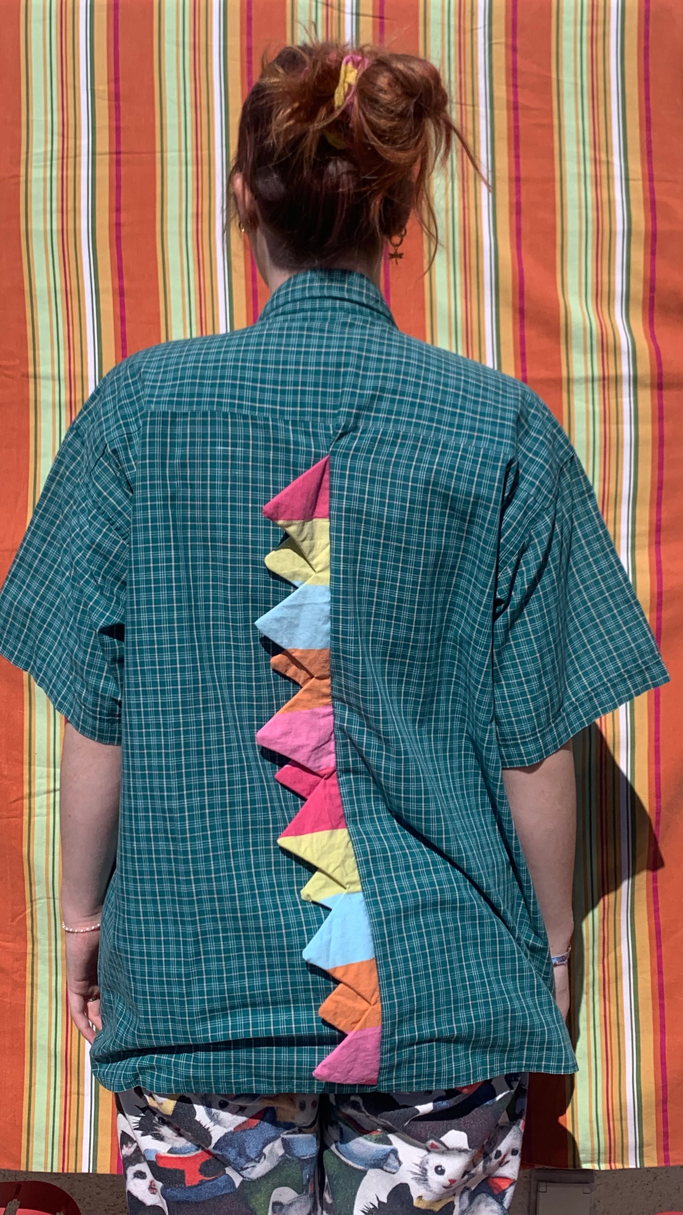 Chemise Dino verte à manches courtes XL