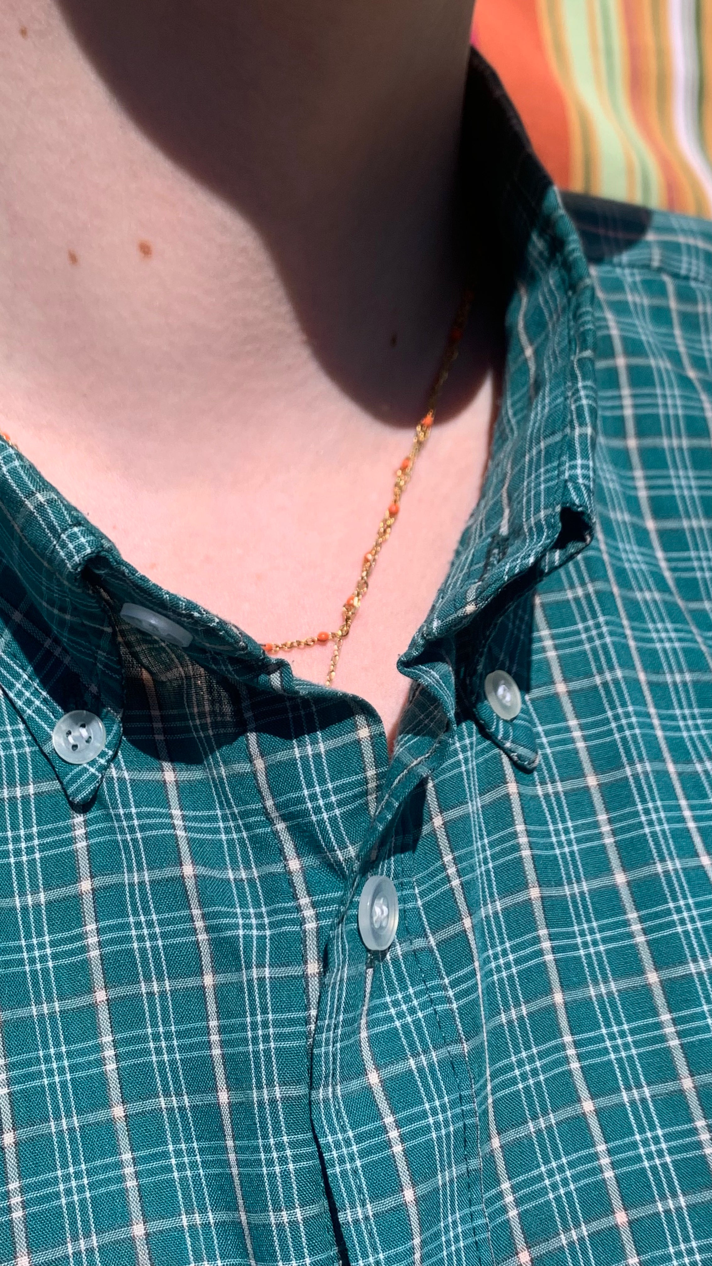 Chemise Dino verte à manches courtes XL