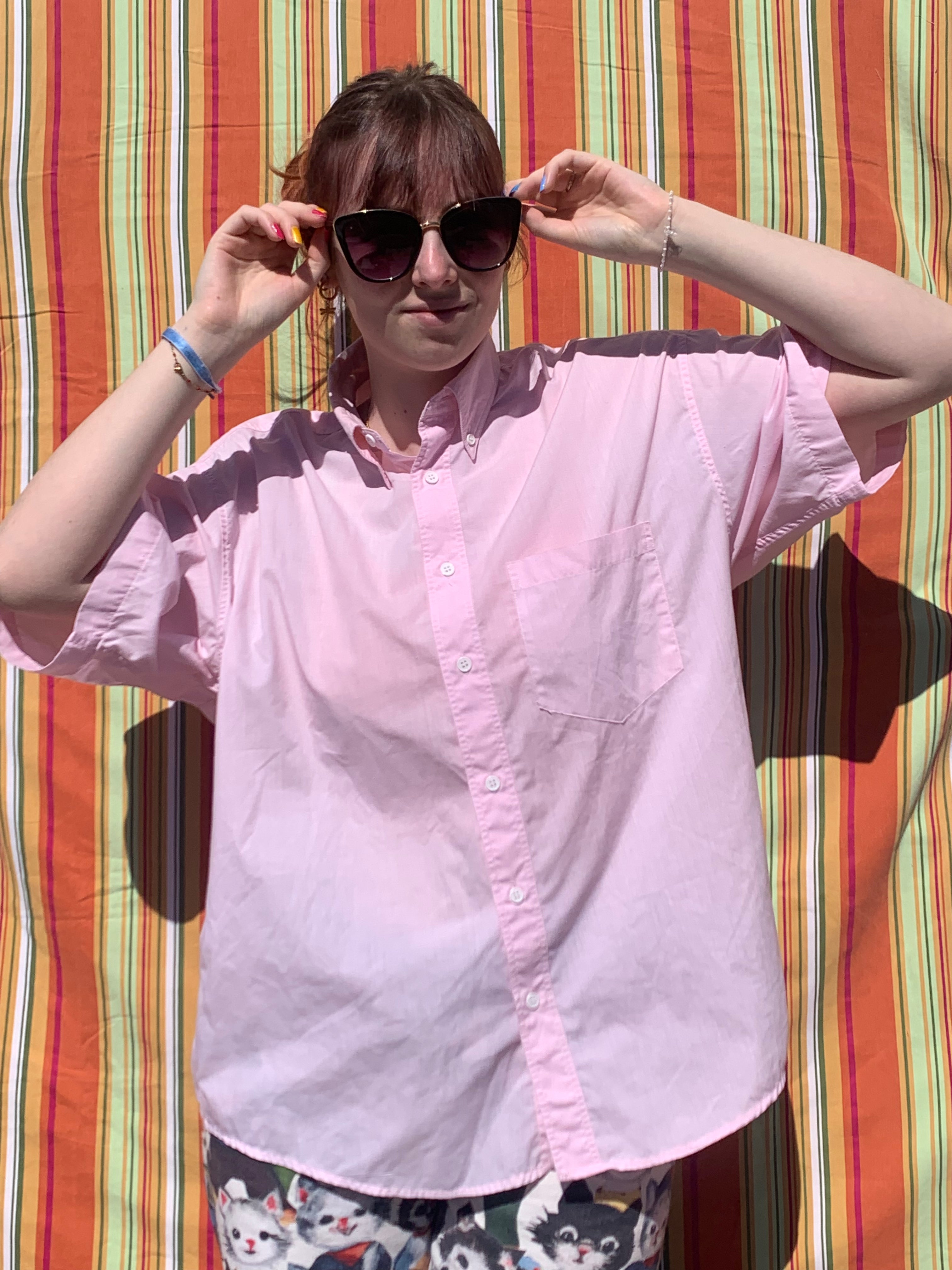 Chemise Dino rose à manches courtes L