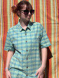 Chemise Dino verte à manches courtes L