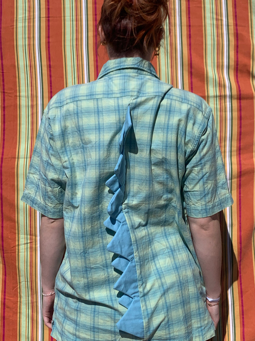 Chemise Dino verte à manches courtes L
