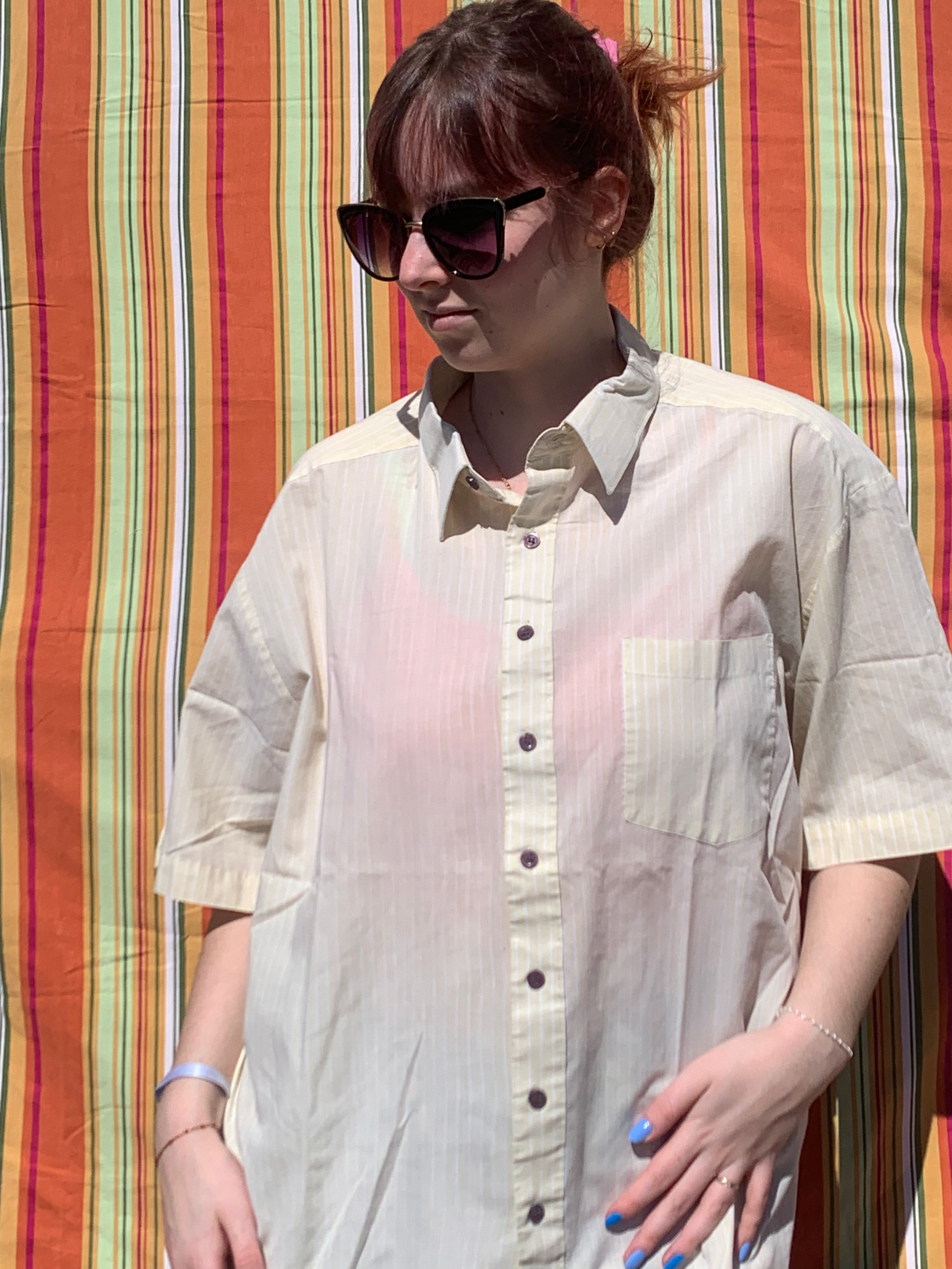 Chemise Dino jaune à manches courtes XL