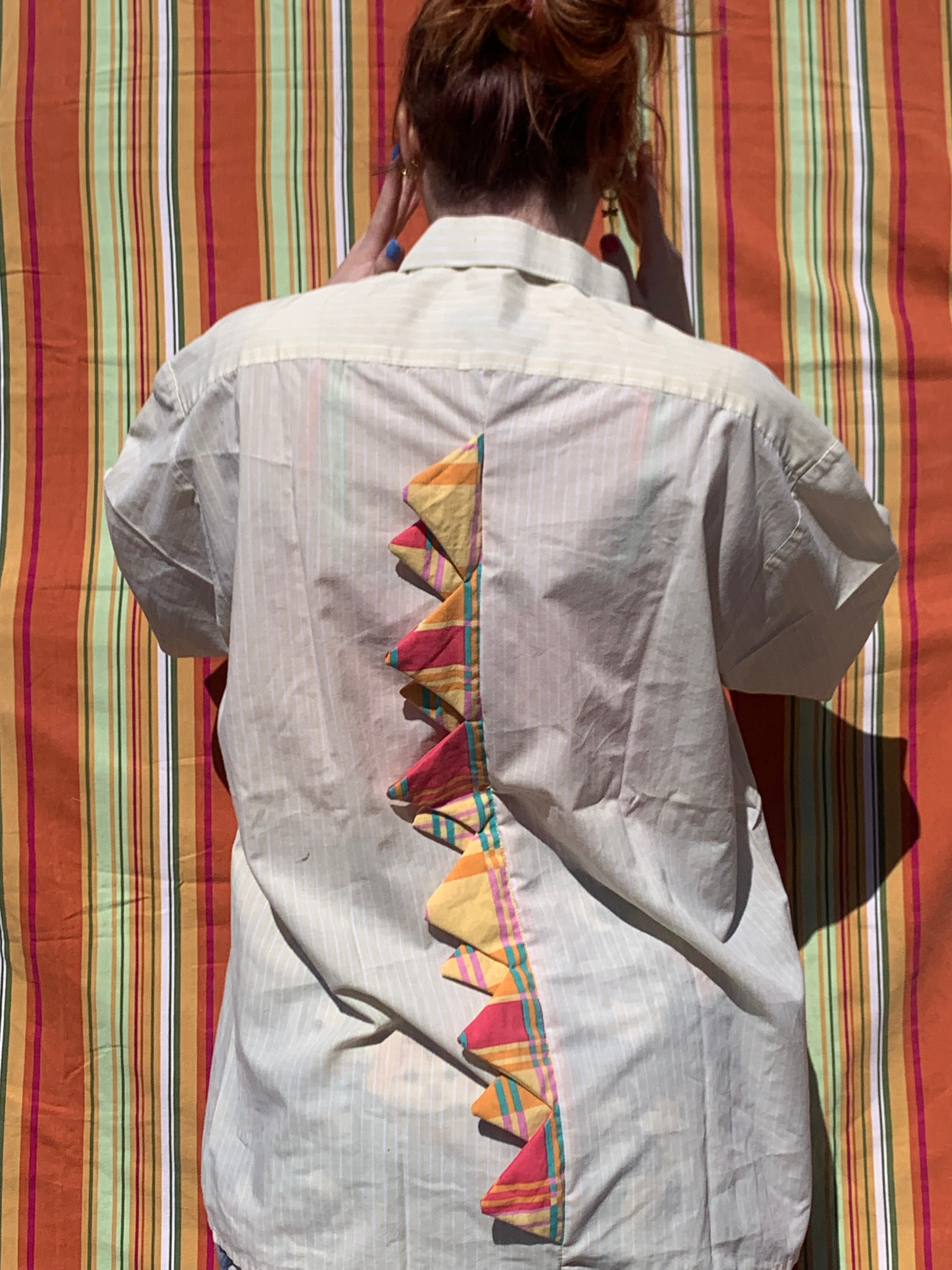 Chemise Dino jaune à manches courtes XL