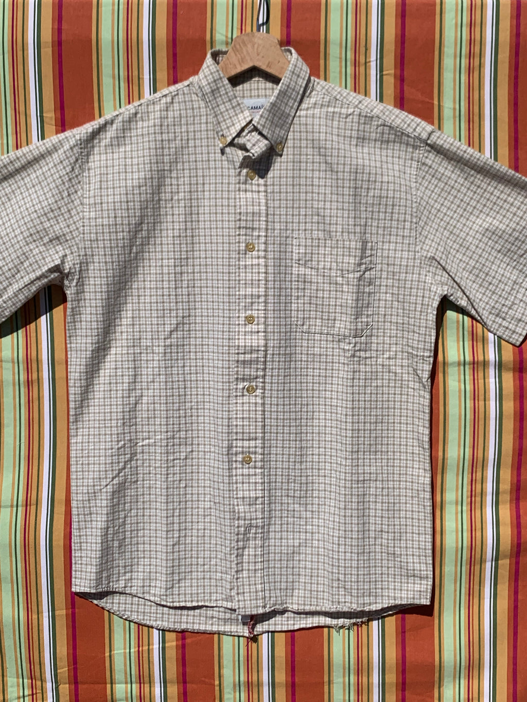 Chemise Dino beige à manches courtes M