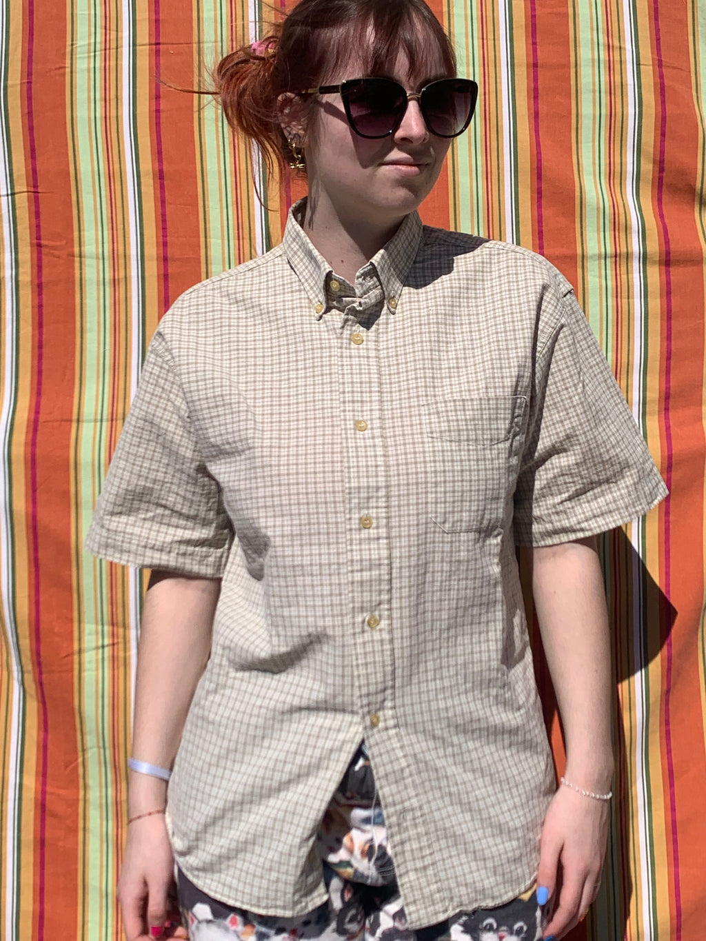 Chemise Dino beige à manches courtes M