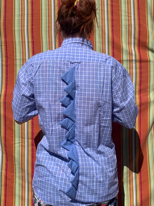 Chemise Dino bleue à manches courtes L