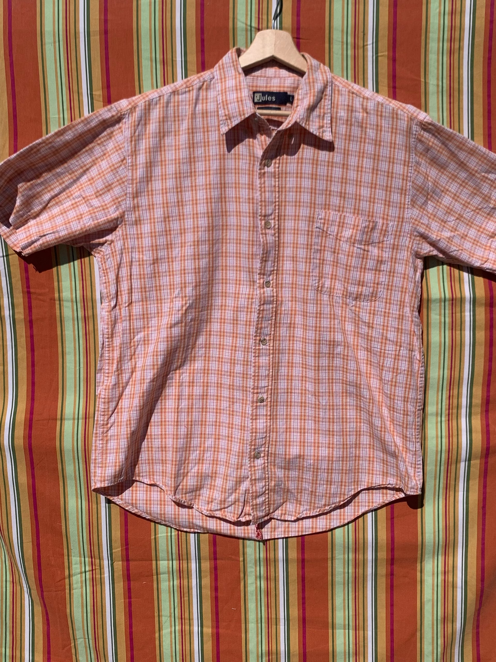 Chemise Dino orange à manches courtes L