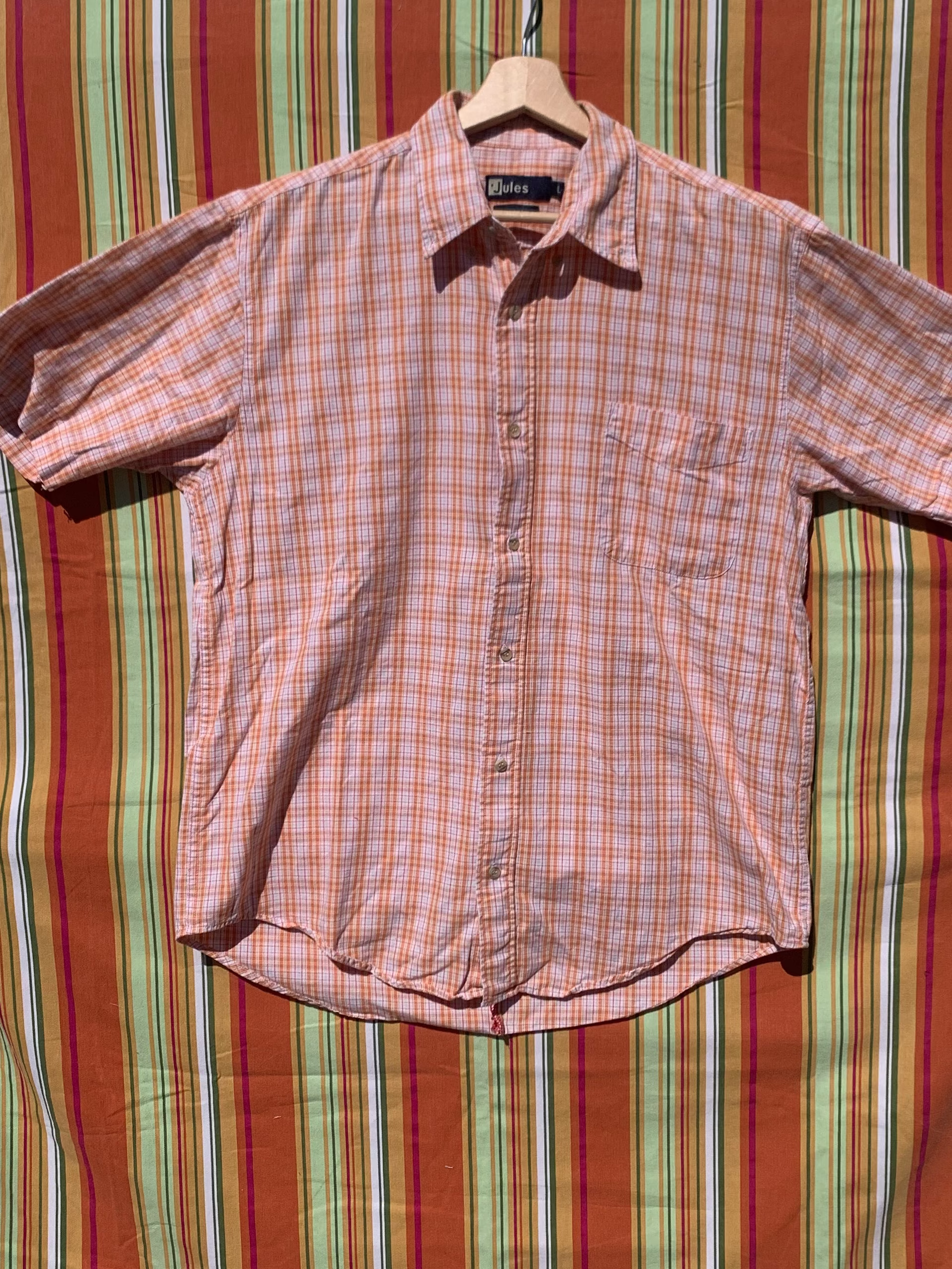 Chemise Dino orange à manches courtes L