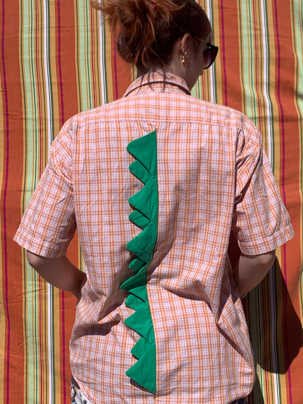 Chemise Dino orange à manches courtes L