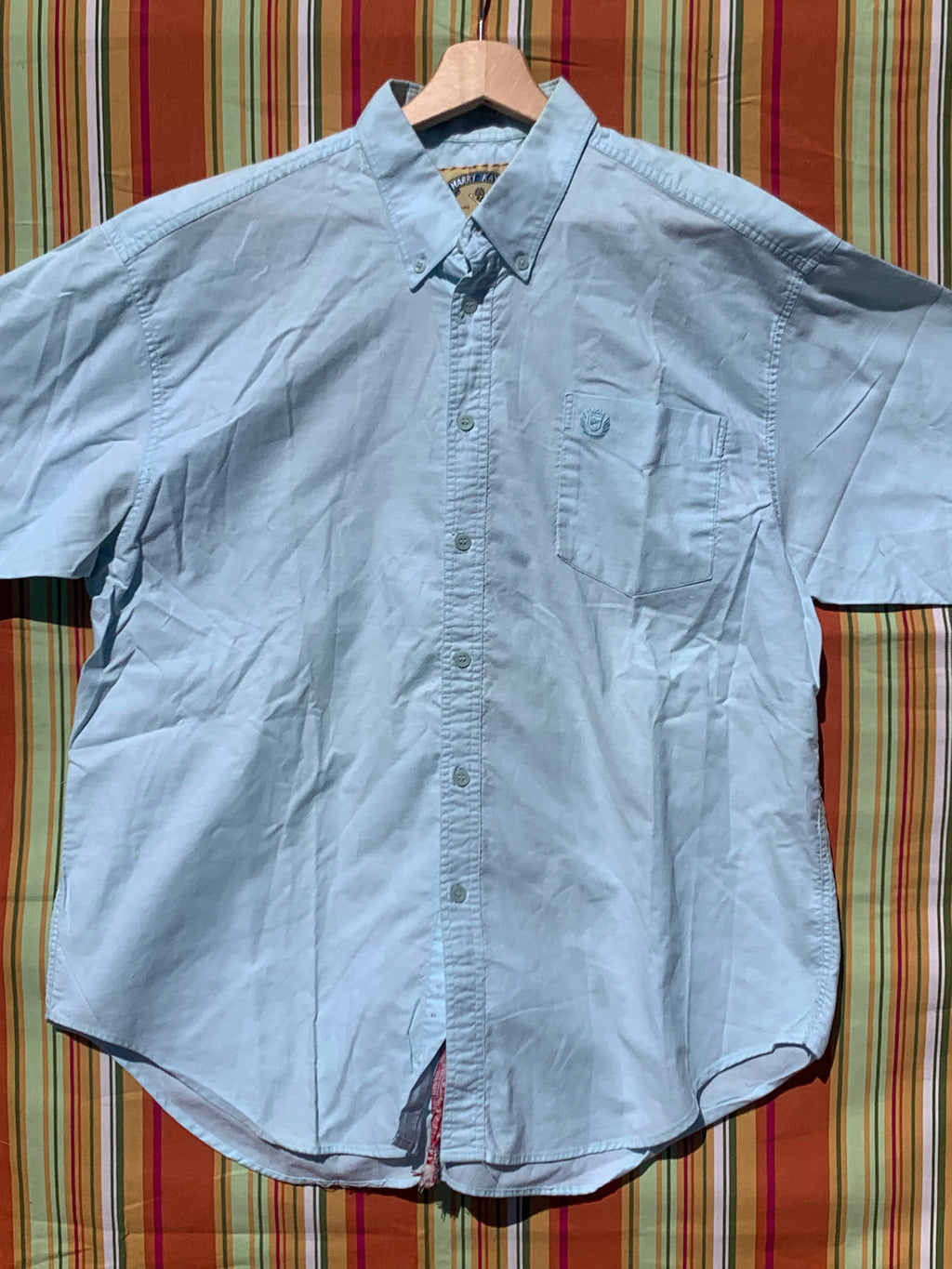 Chemise Dino bleue à manches courtes L