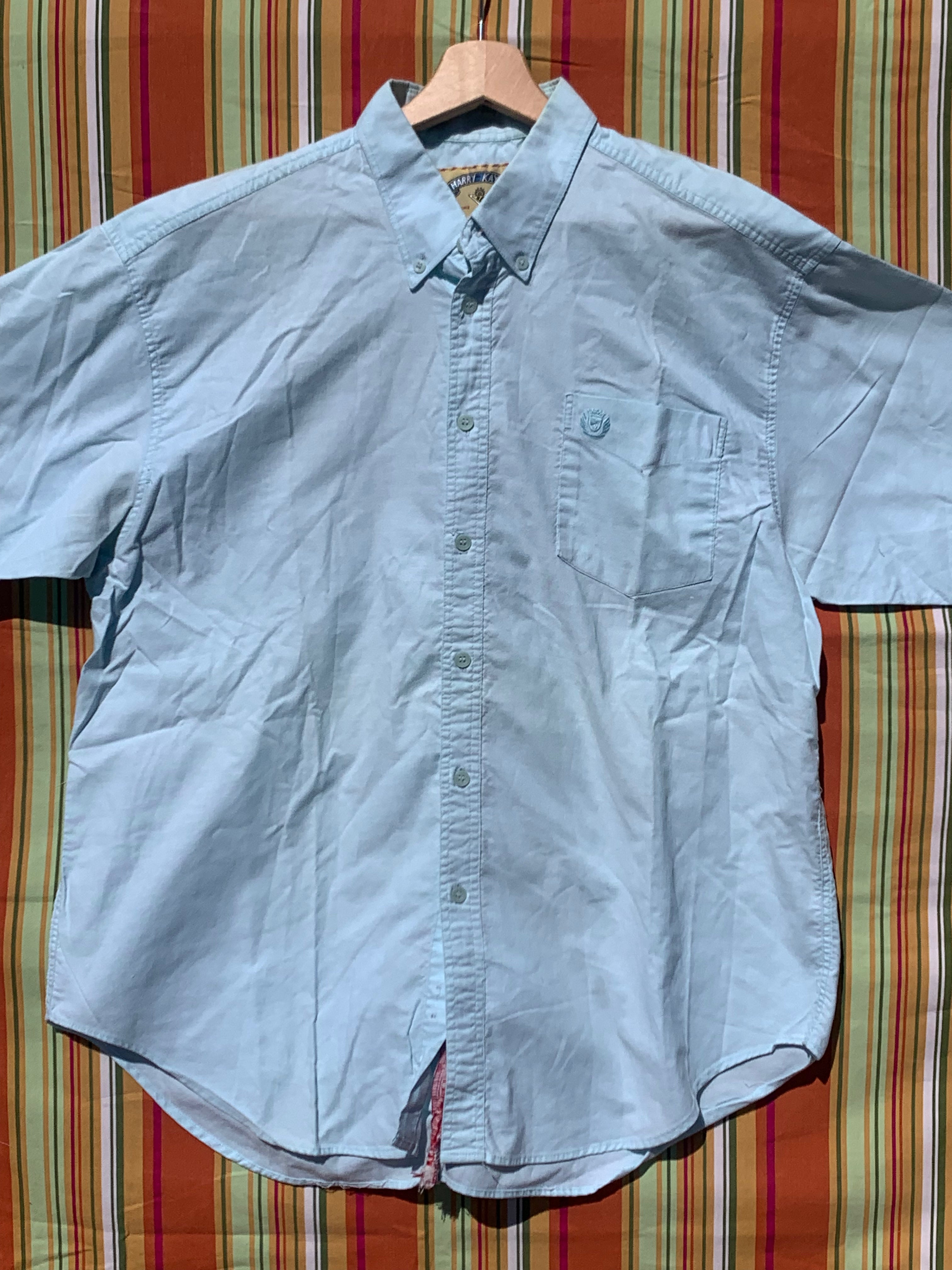 Chemise Dino bleue à manches courtes L