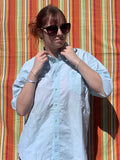 Chemise Dino bleue à manches courtes L