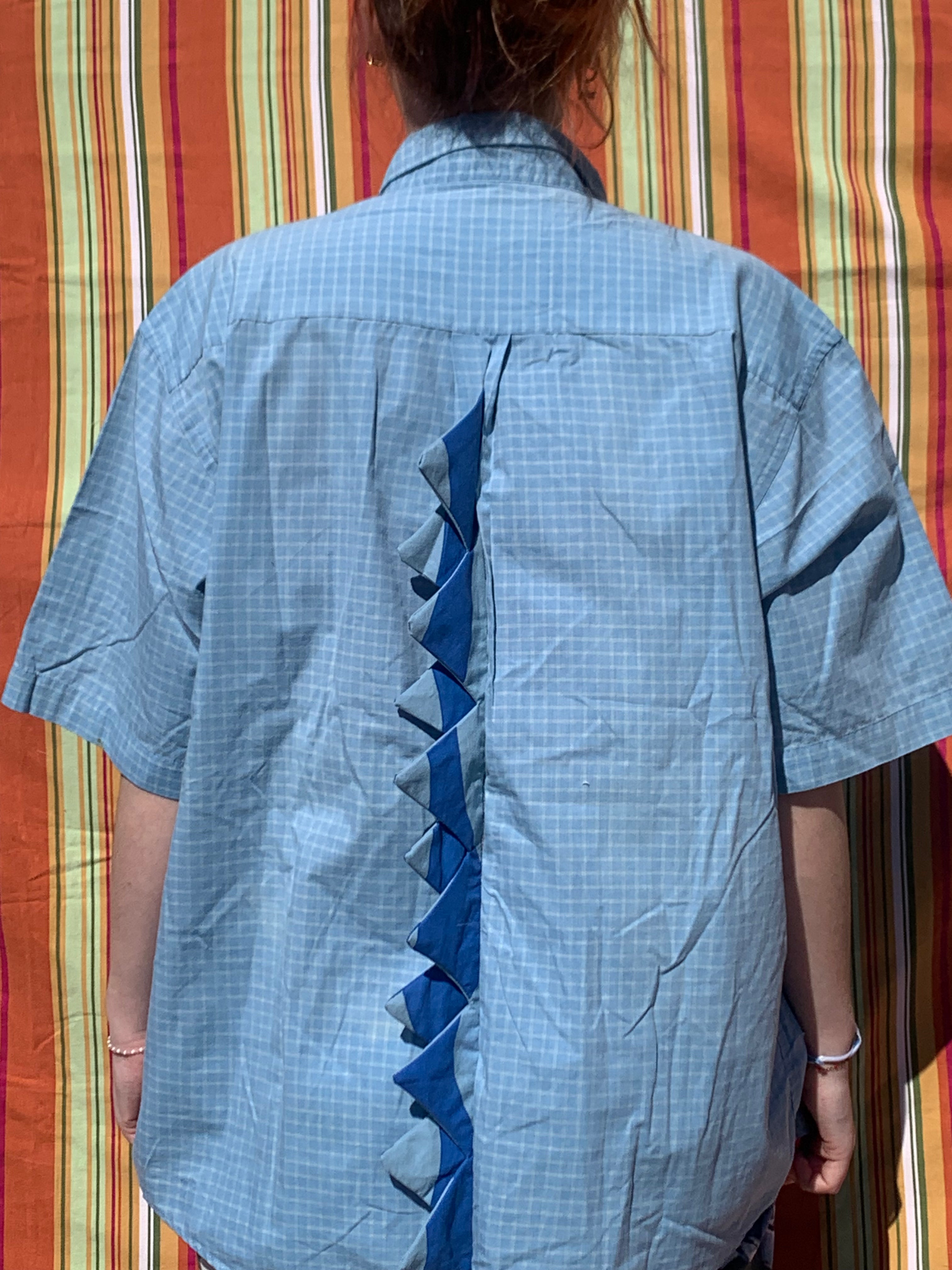 Chemise Dino bleue à manches courtes XL