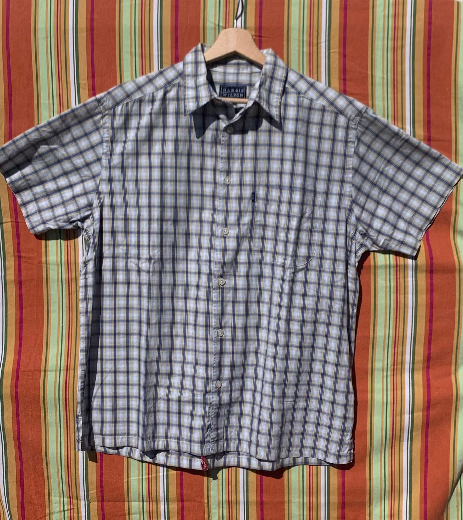 Chemise Dino bleue à manches courtes M
