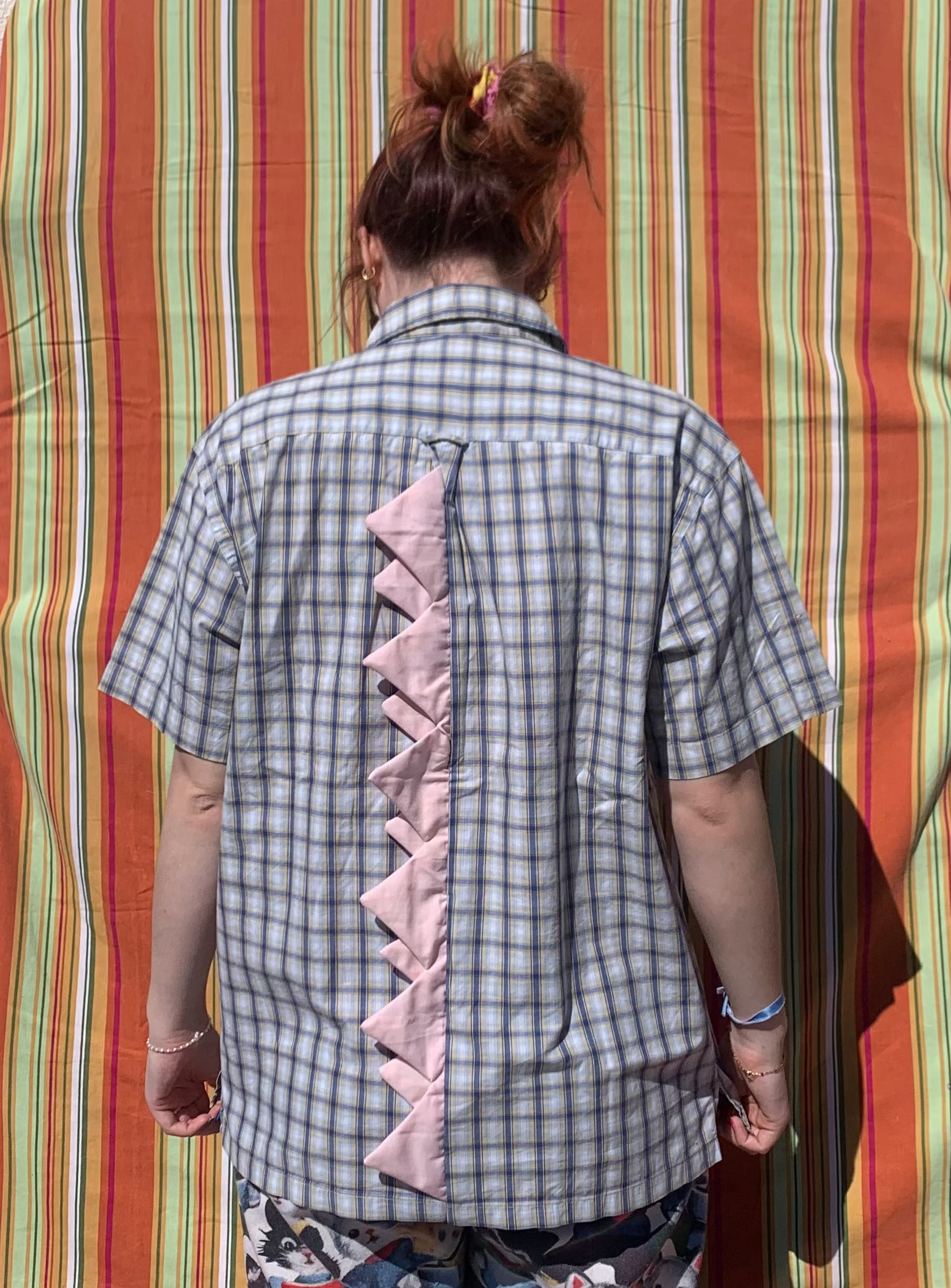 Chemise Dino bleue à manches courtes M
