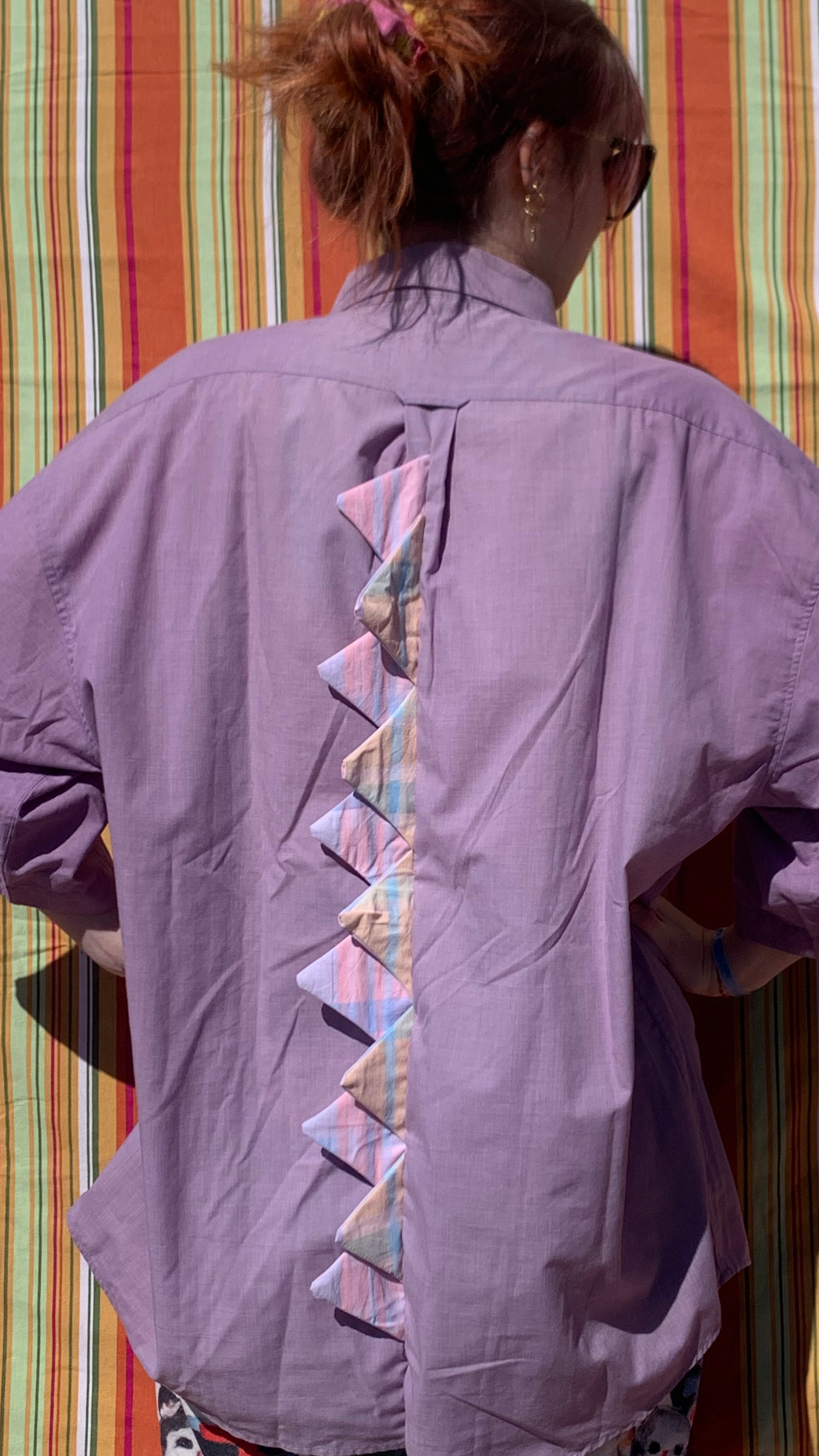 Chemise Dino lila à manches courtes XXL