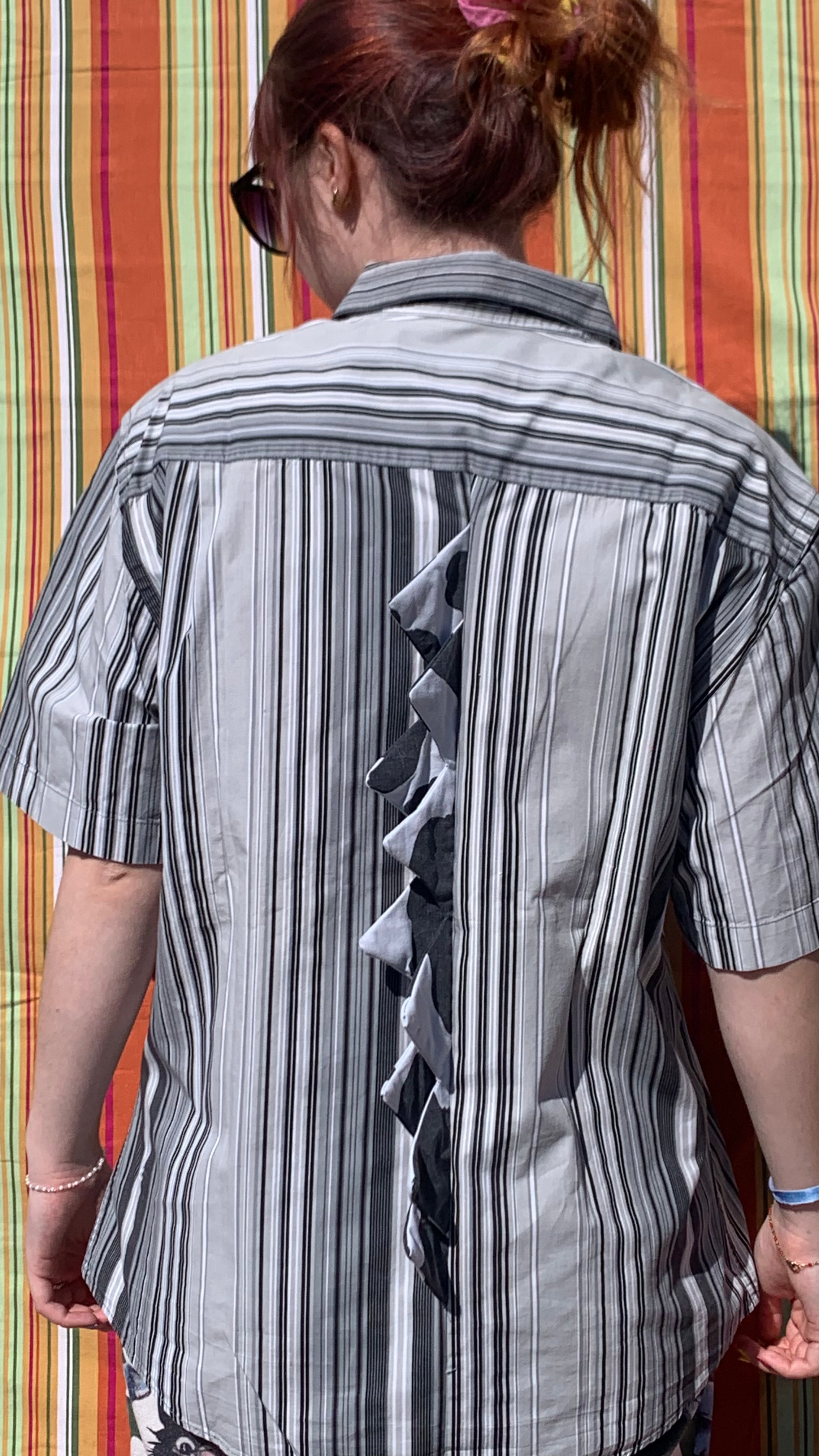 Chemise Dino noir et grise à manches courtes M