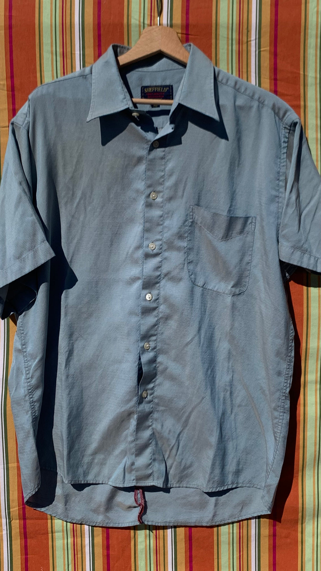 Chemise Dino bleue à manches courtes L
