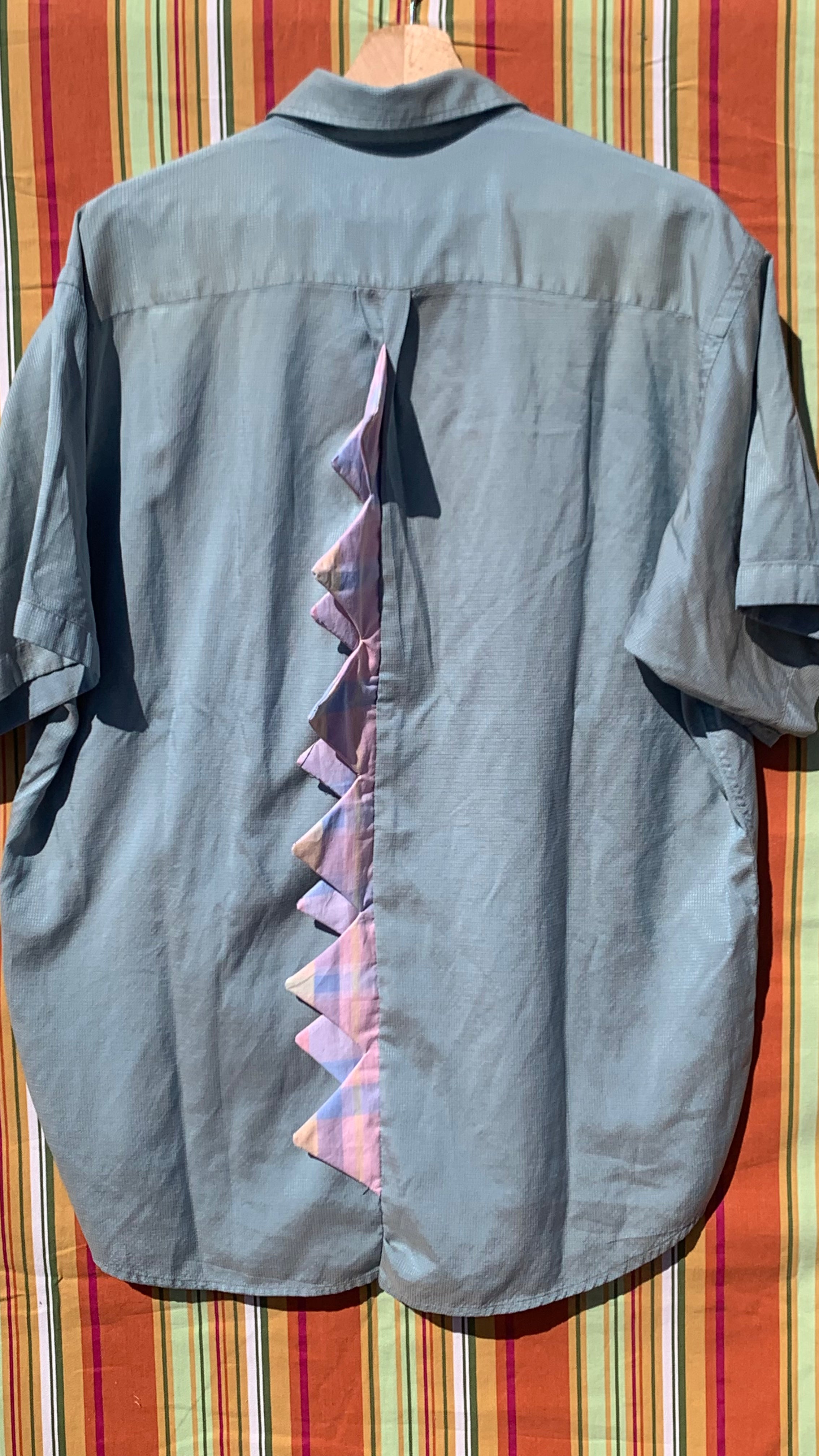Chemise Dino bleue à manches courtes L