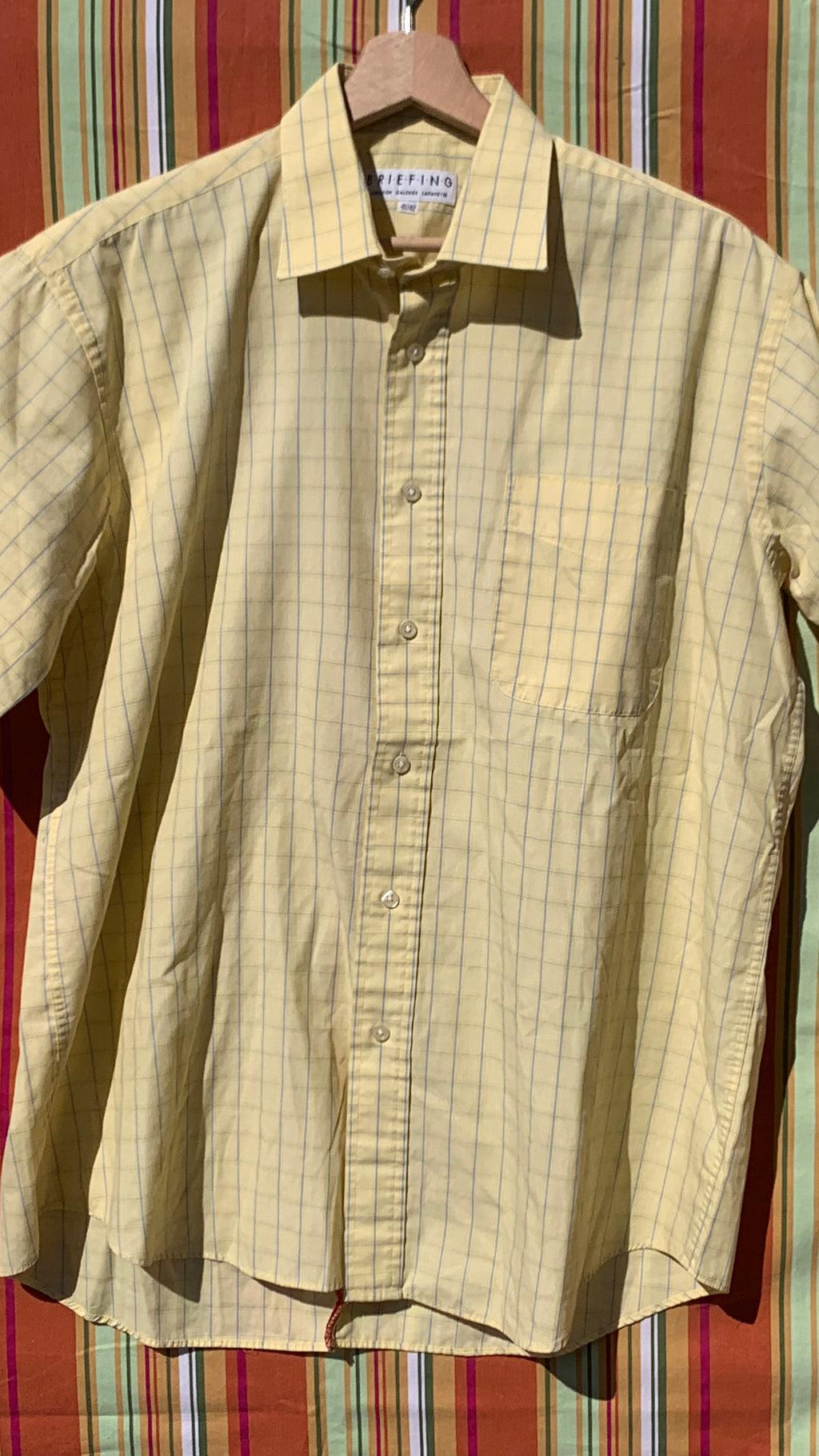 Chemise Dino jaune à manches courtes L