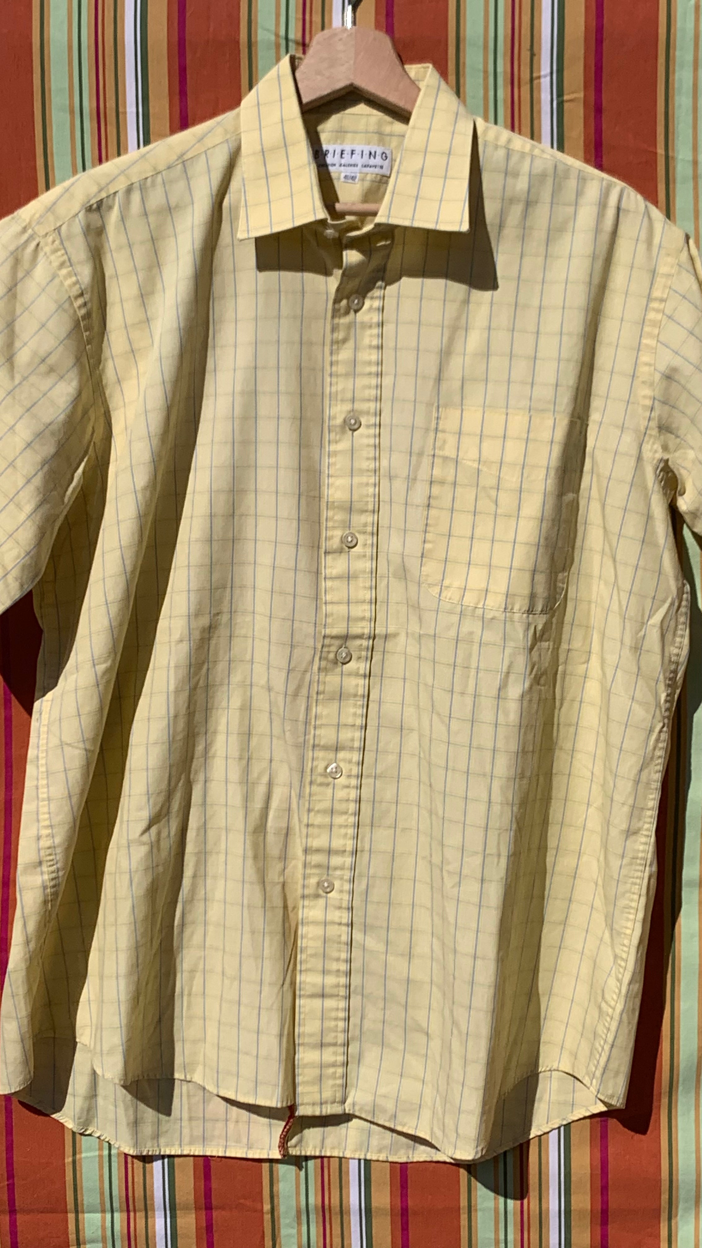 Chemise Dino jaune à manches courtes L