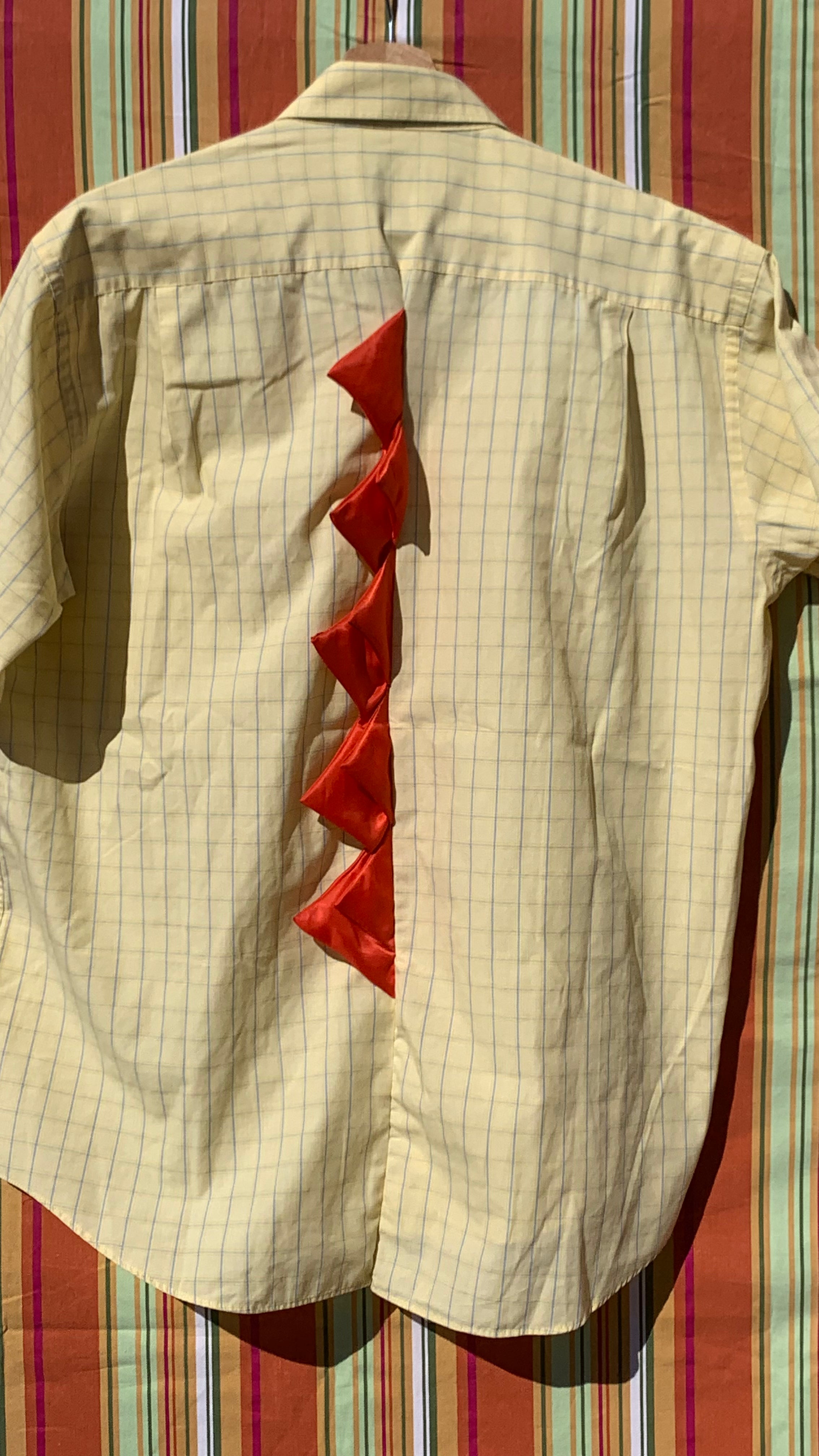 Chemise Dino jaune à manches courtes L