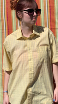 Chemise Dino jaune à manches courtes L