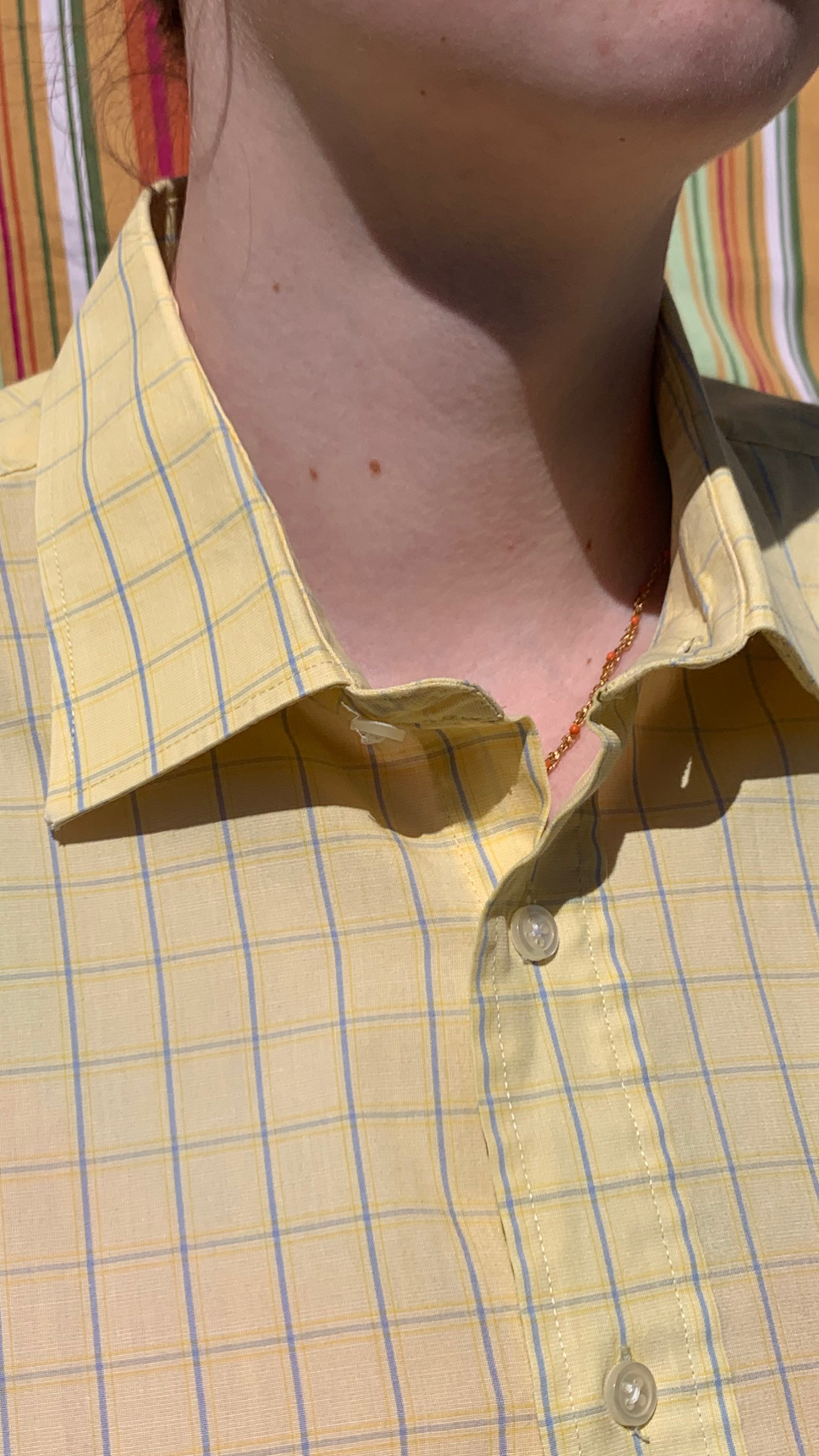Chemise Dino jaune à manches courtes L