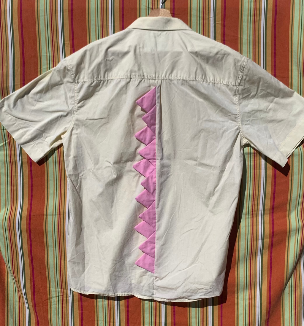 Chemise Dino jaune à manches courtes L