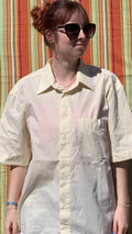Chemise Dino jaune à manches courtes L