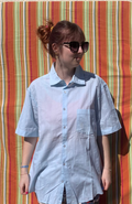 Chemise Dino bleue à manches courtes XL