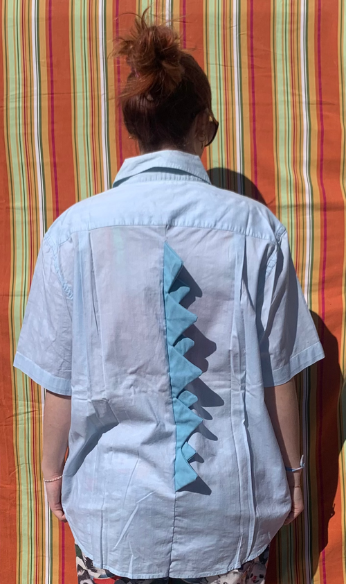 Chemise Dino bleue à manches courtes XL